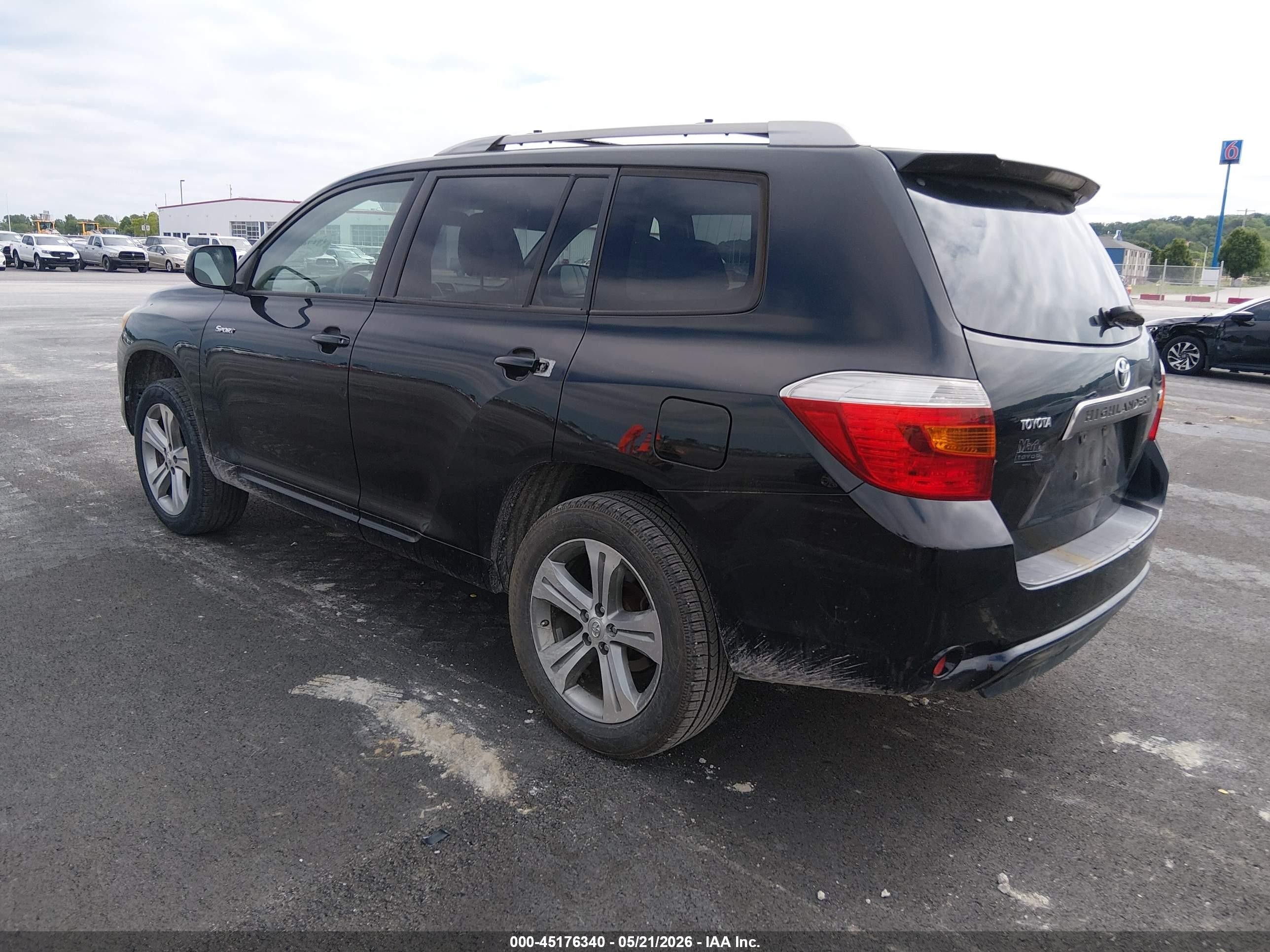 2009 Toyota Highlander Sport Black vin: JTEDS43A792075377