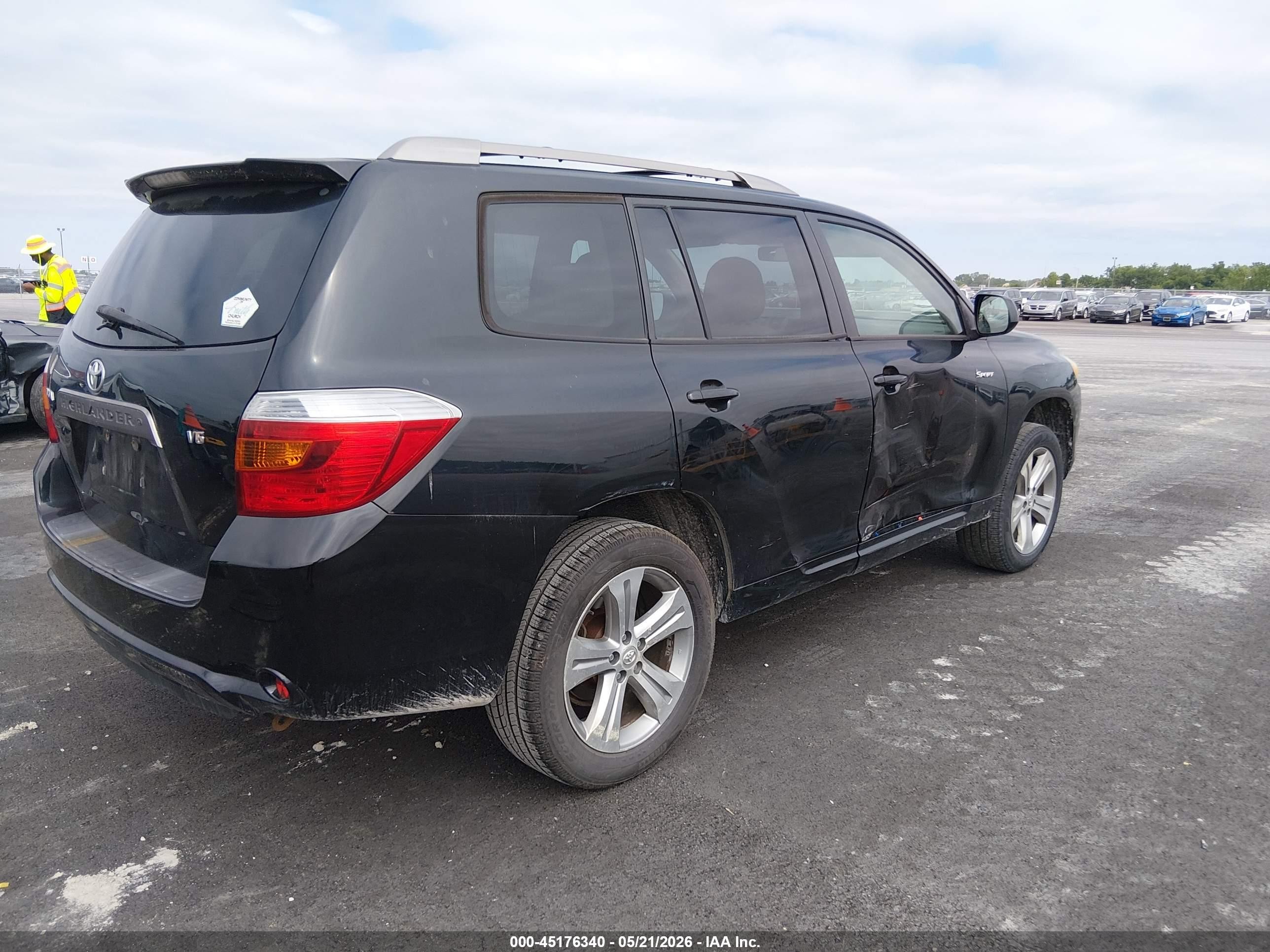 2009 Toyota Highlander Sport Black vin: JTEDS43A792075377