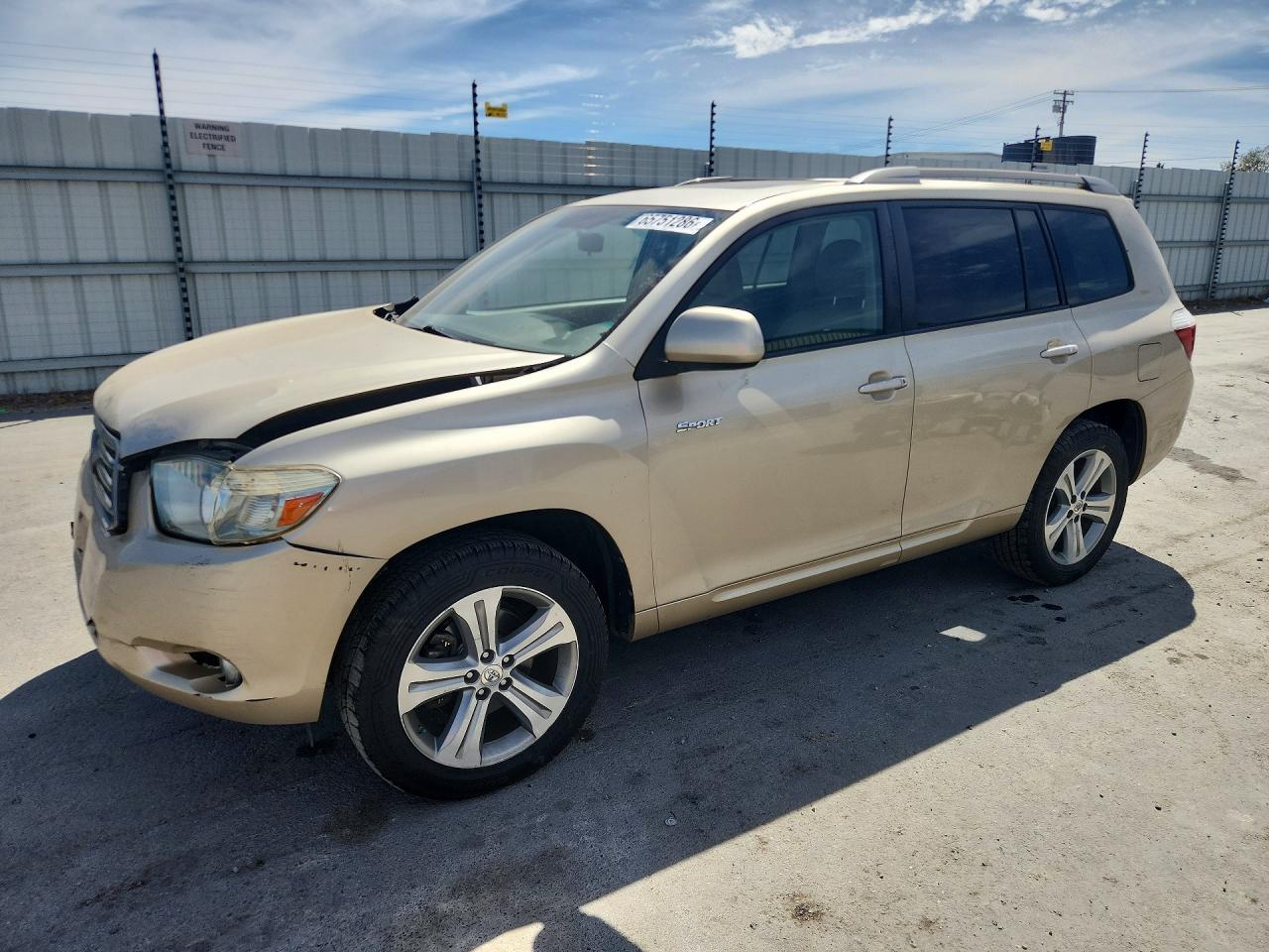 2008 Toyota Highlander Sport Tan vin: JTEDS43A882034271