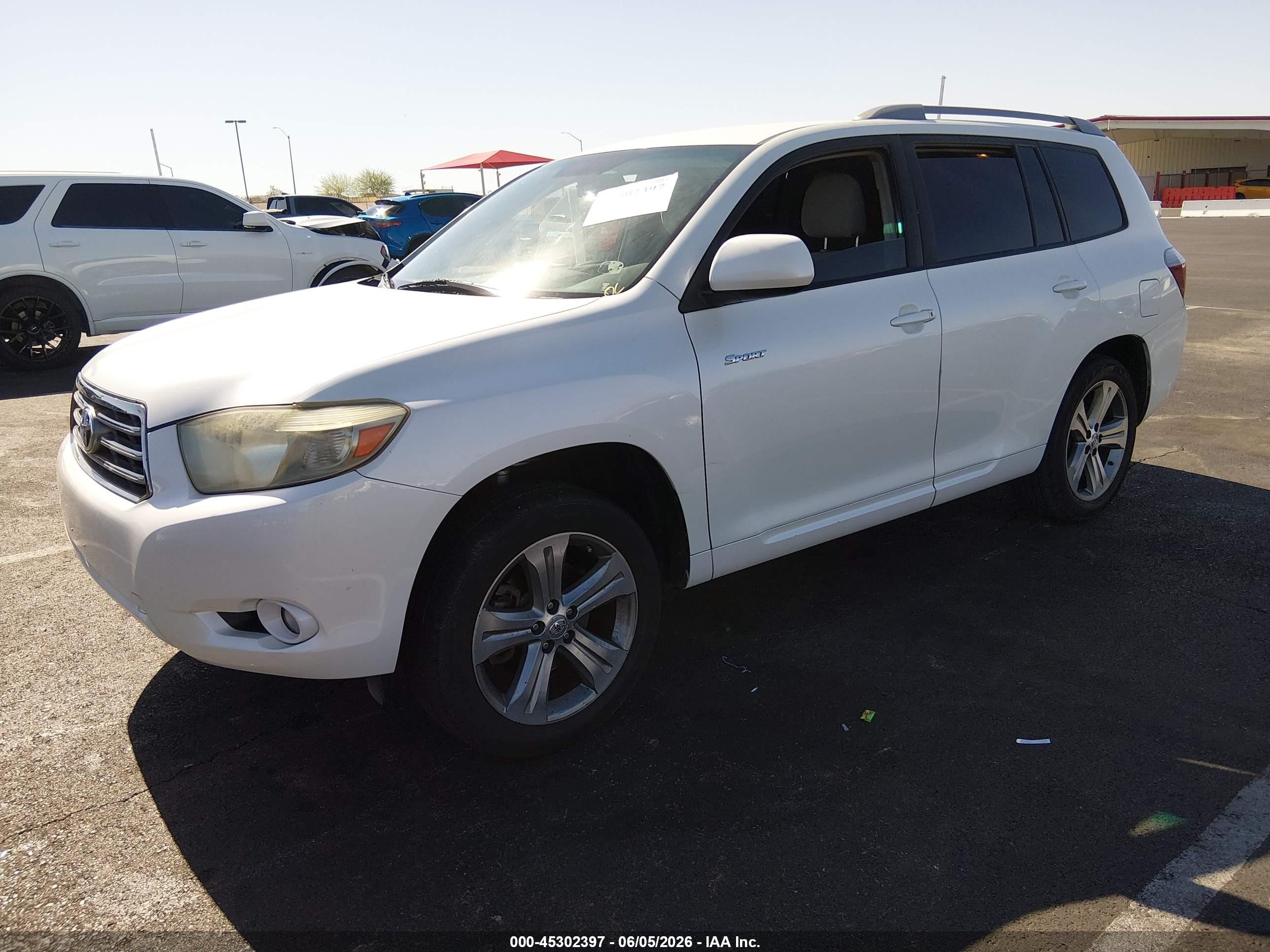 2008 Toyota Highlander Sport Белый vin: JTEDS43A882057534