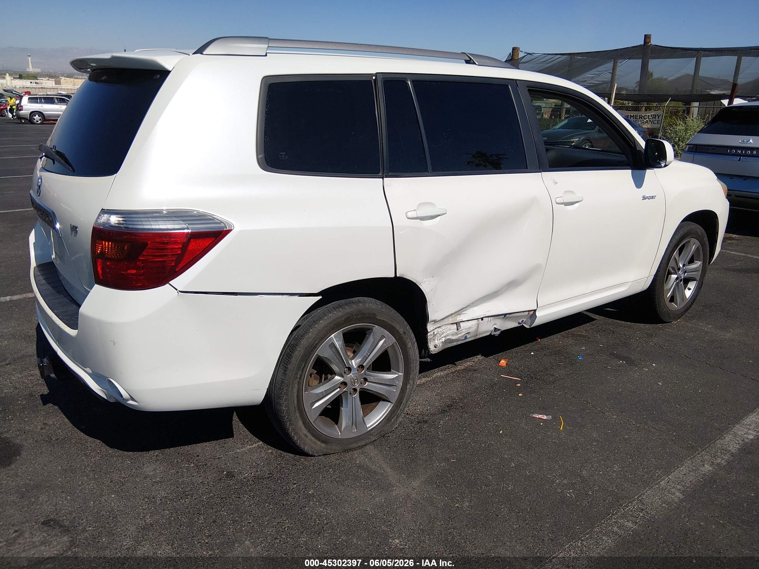 2008 Toyota Highlander Sport Белый vin: JTEDS43A882057534