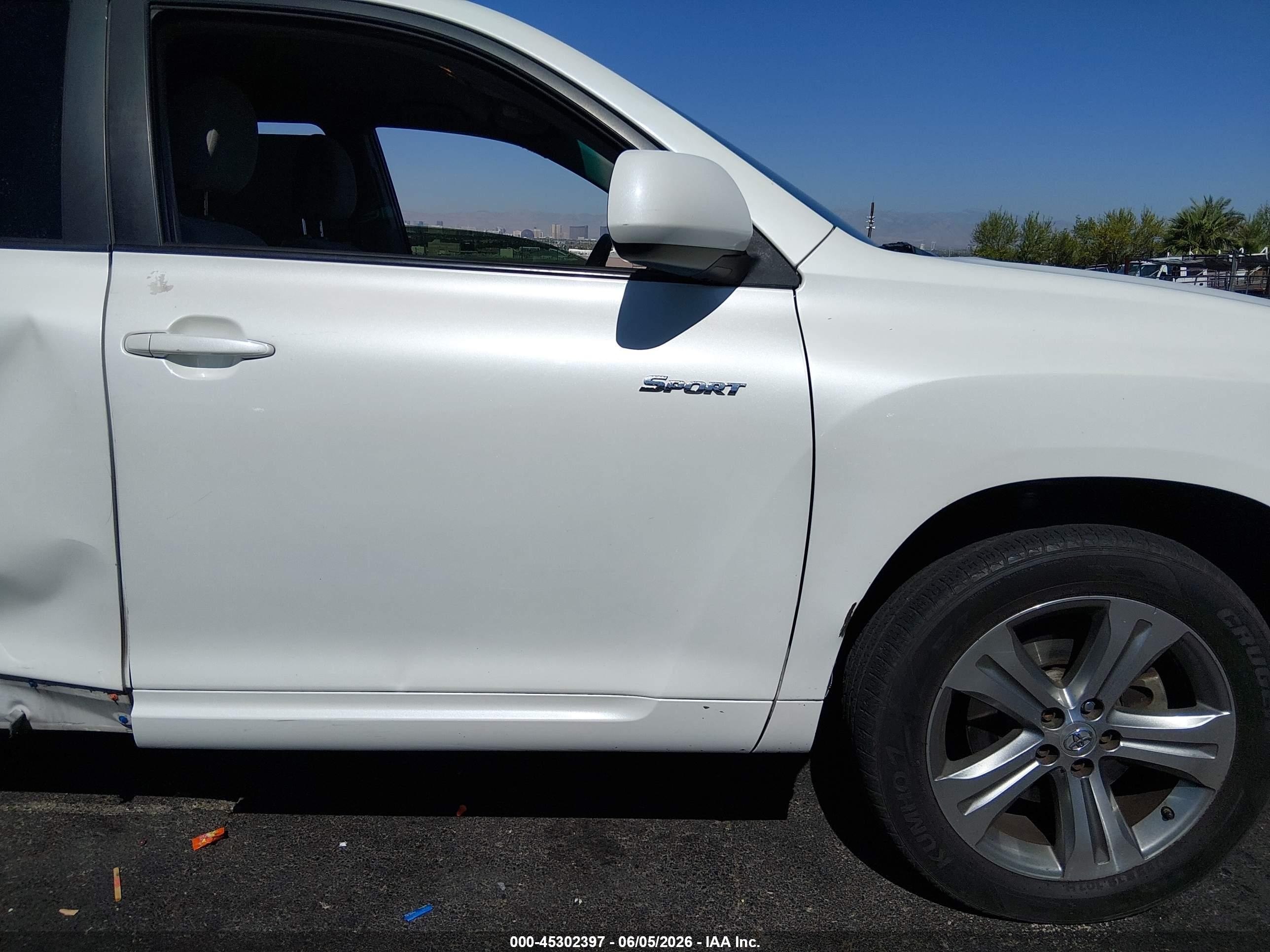 2008 Toyota Highlander Sport Белый vin: JTEDS43A882057534