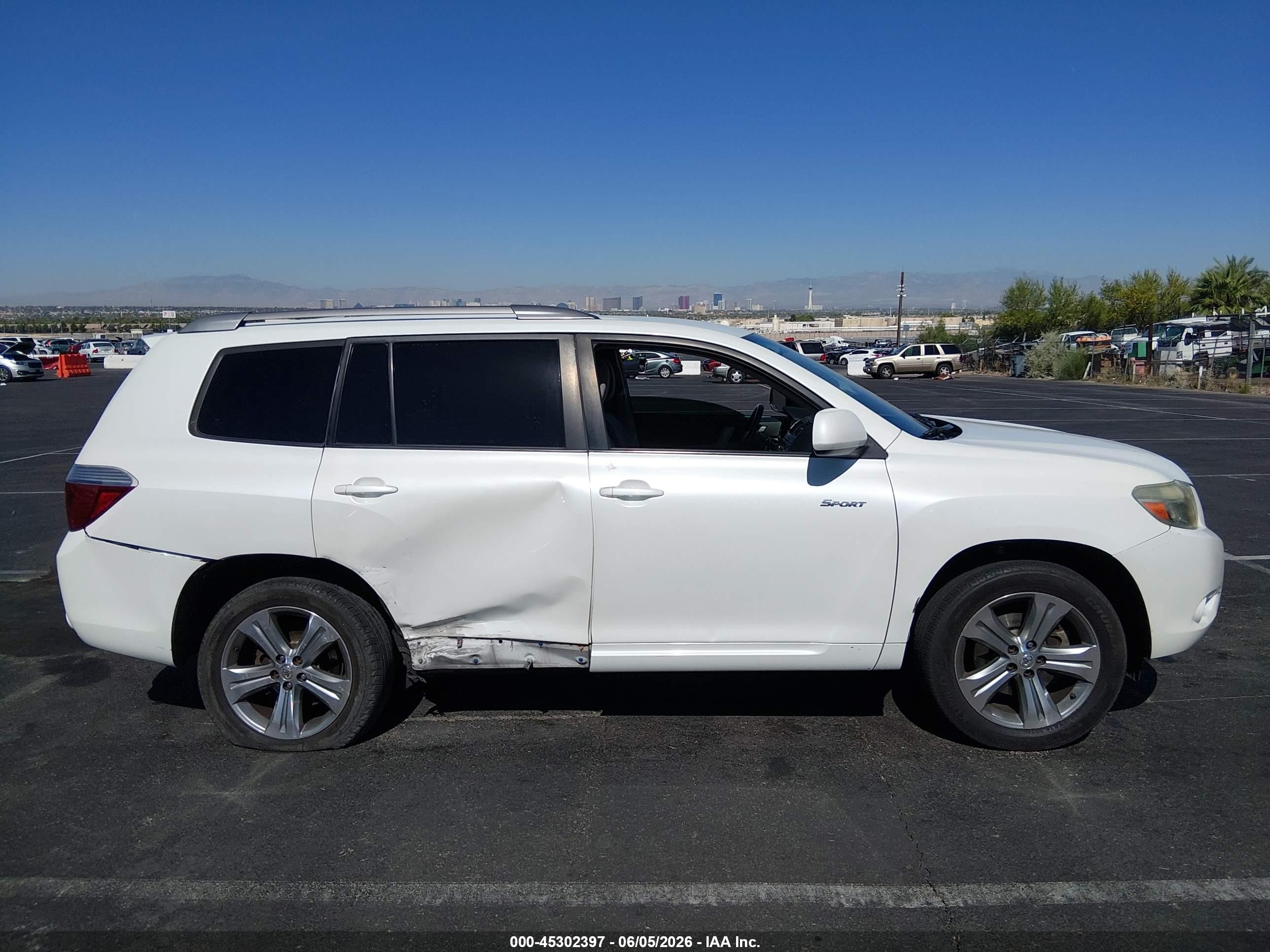 2008 Toyota Highlander Sport Белый vin: JTEDS43A882057534