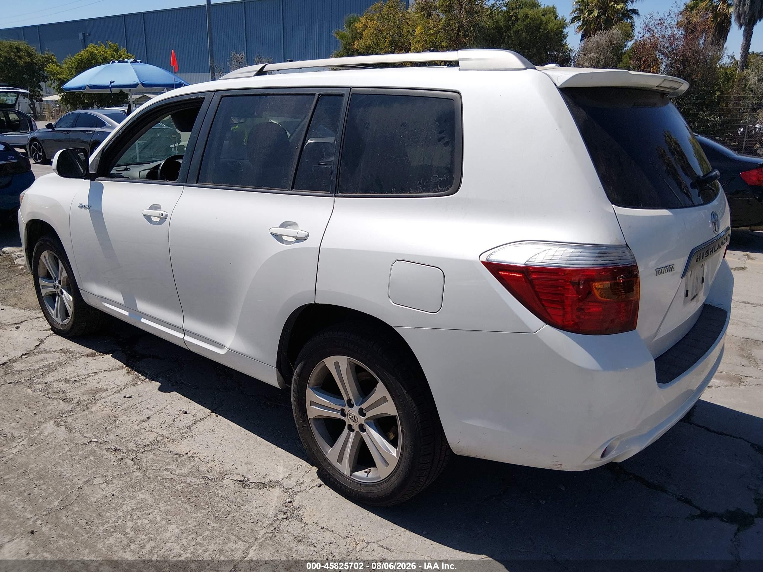 2009 Toyota Highlander Sport White vin: JTEDS43A892069250