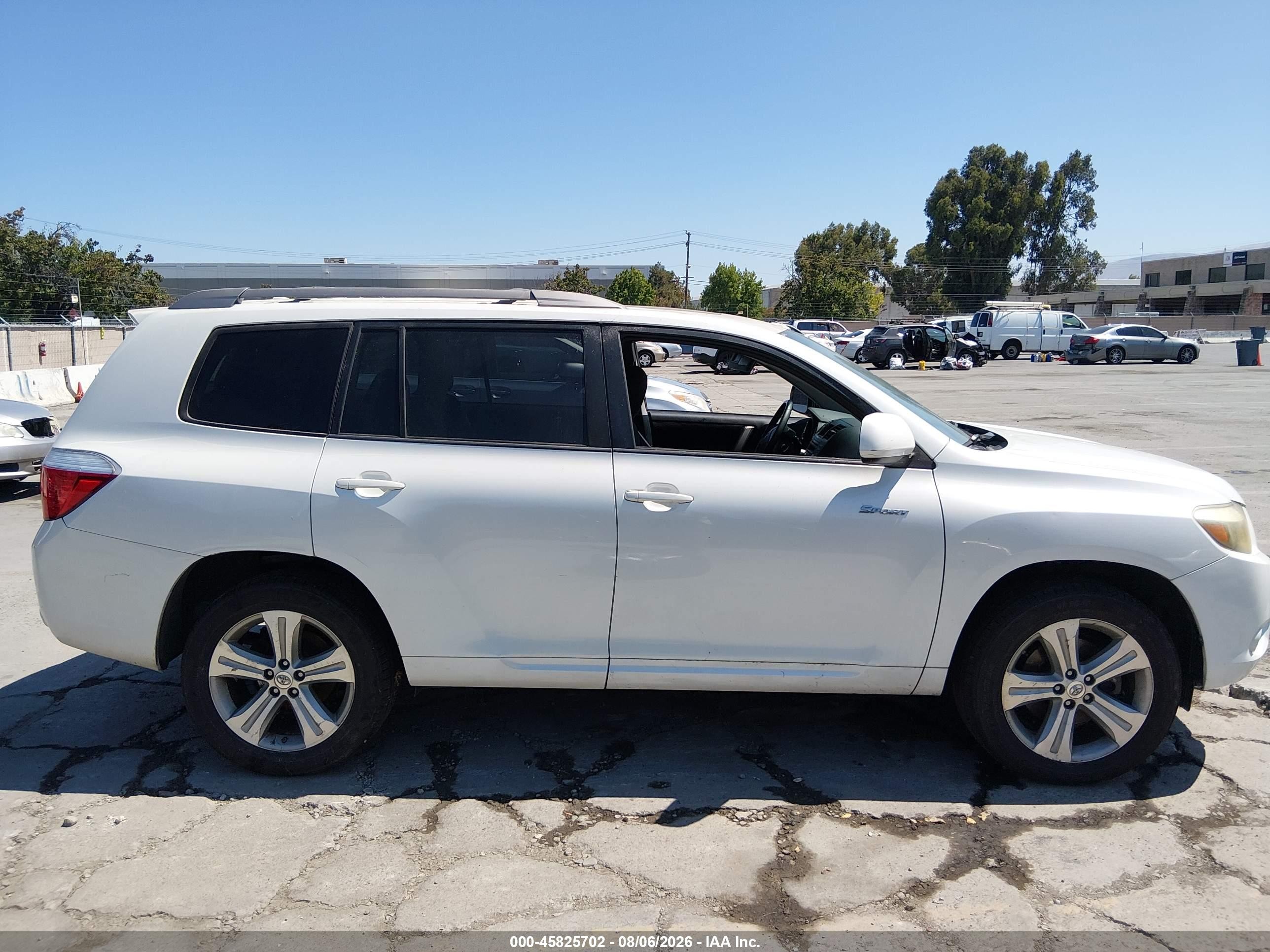 2009 Toyota Highlander Sport White vin: JTEDS43A892069250