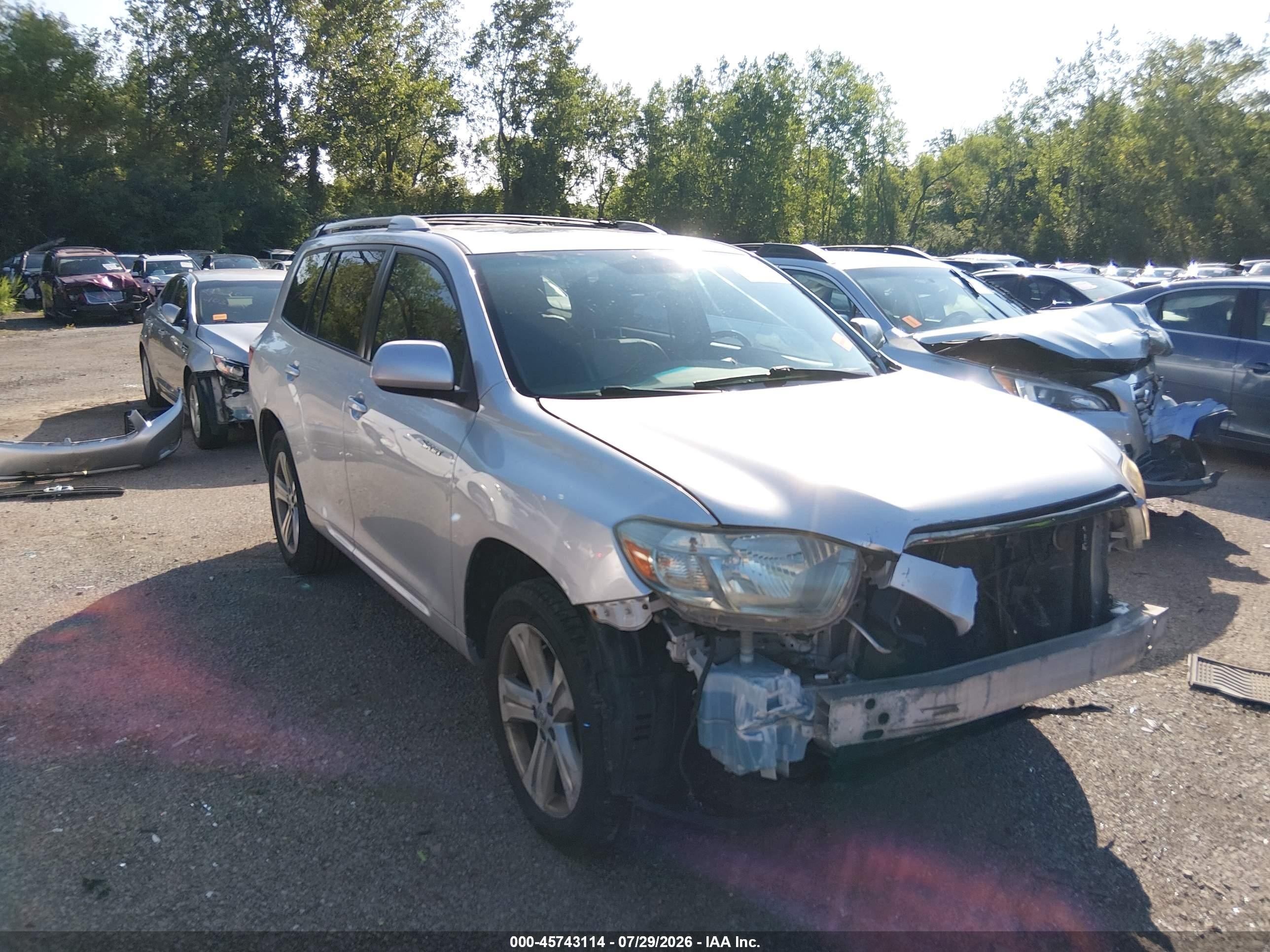 2009 Toyota Highlander Sport Silver vin: JTEDS43A992073713