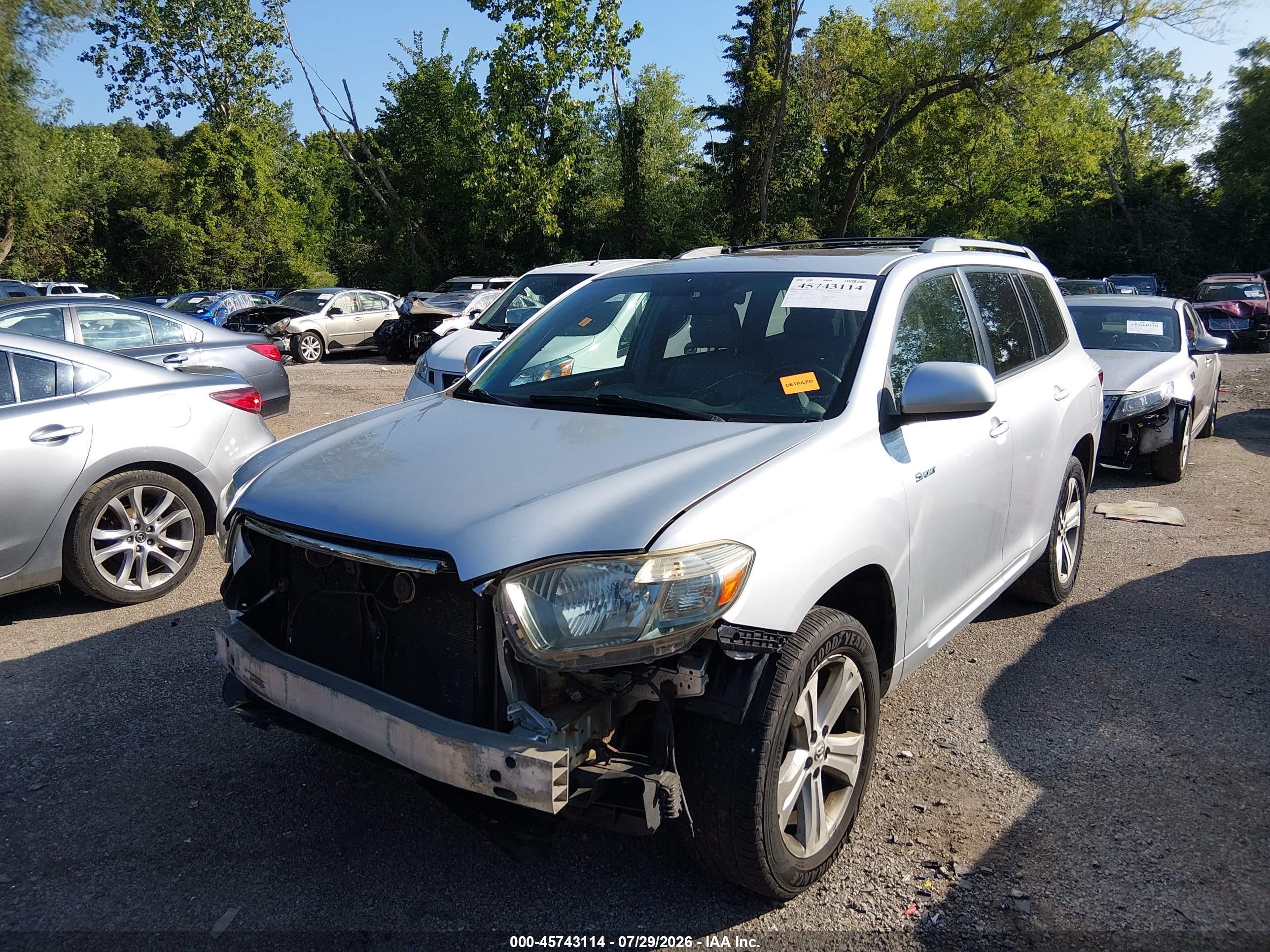 2009 Toyota Highlander Sport Silver vin: JTEDS43A992073713