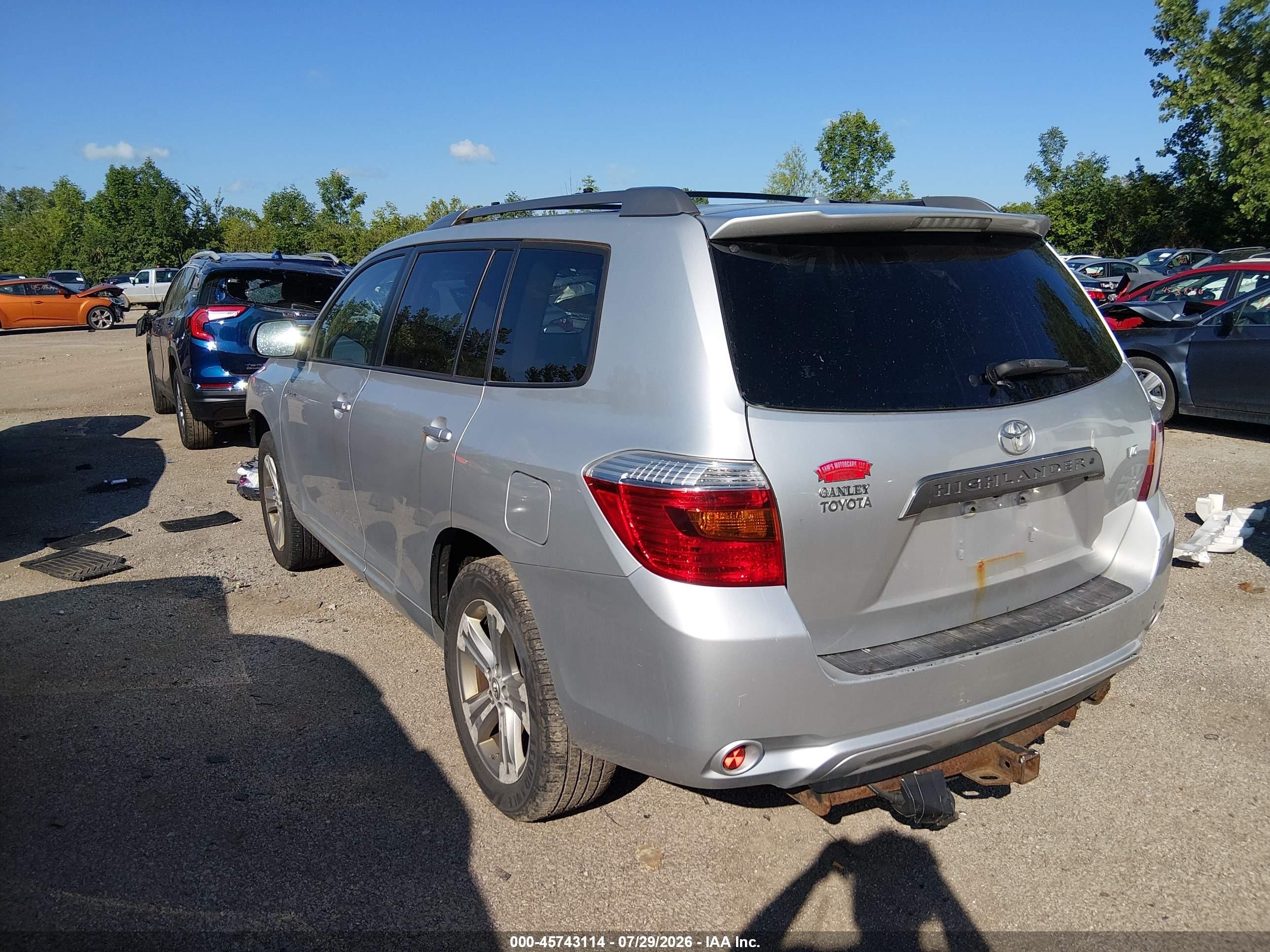 2009 Toyota Highlander Sport Silver vin: JTEDS43A992073713