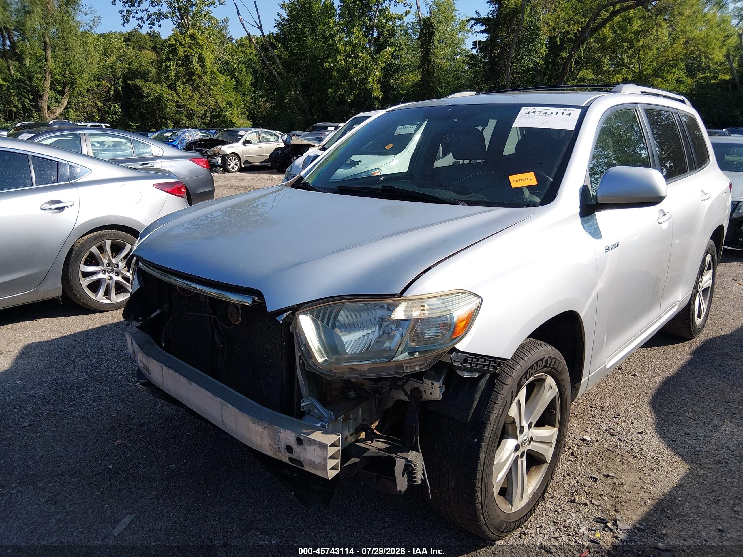 2009 Toyota Highlander Sport Silver vin: JTEDS43A992073713