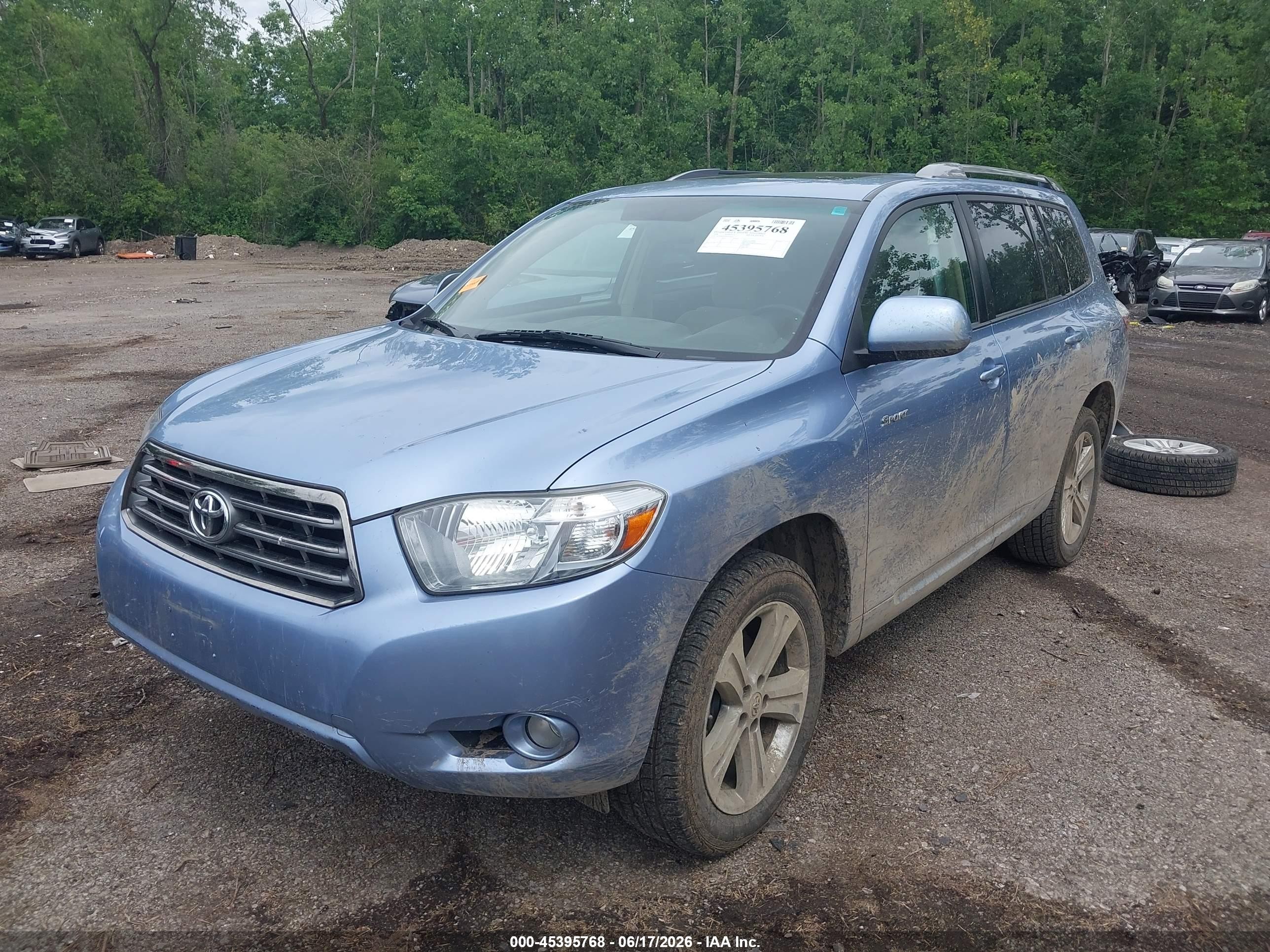 2008 Toyota Highlander Sport Blue vin: JTEDS43AX82036443