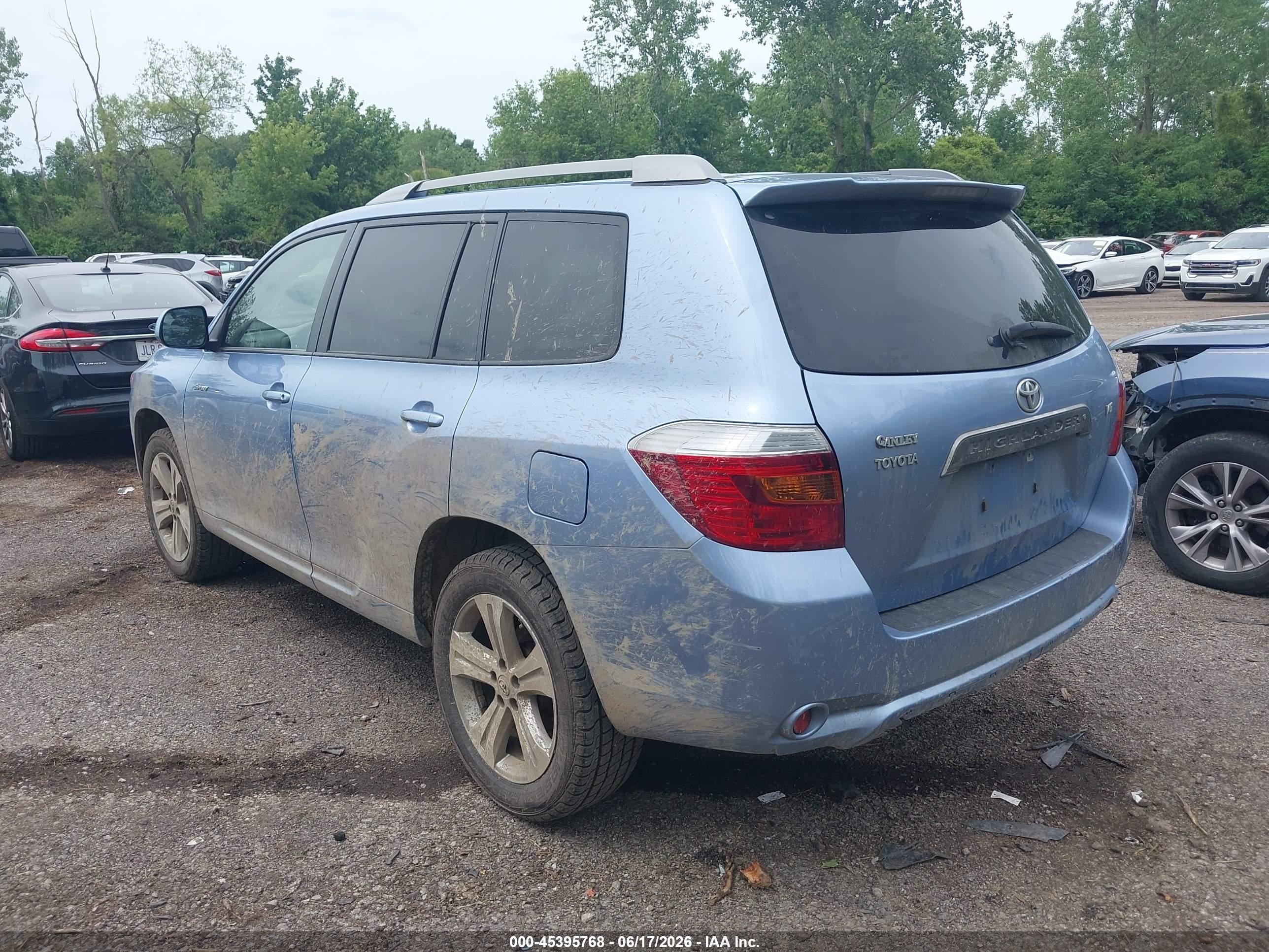 2008 Toyota Highlander Sport Blue vin: JTEDS43AX82036443