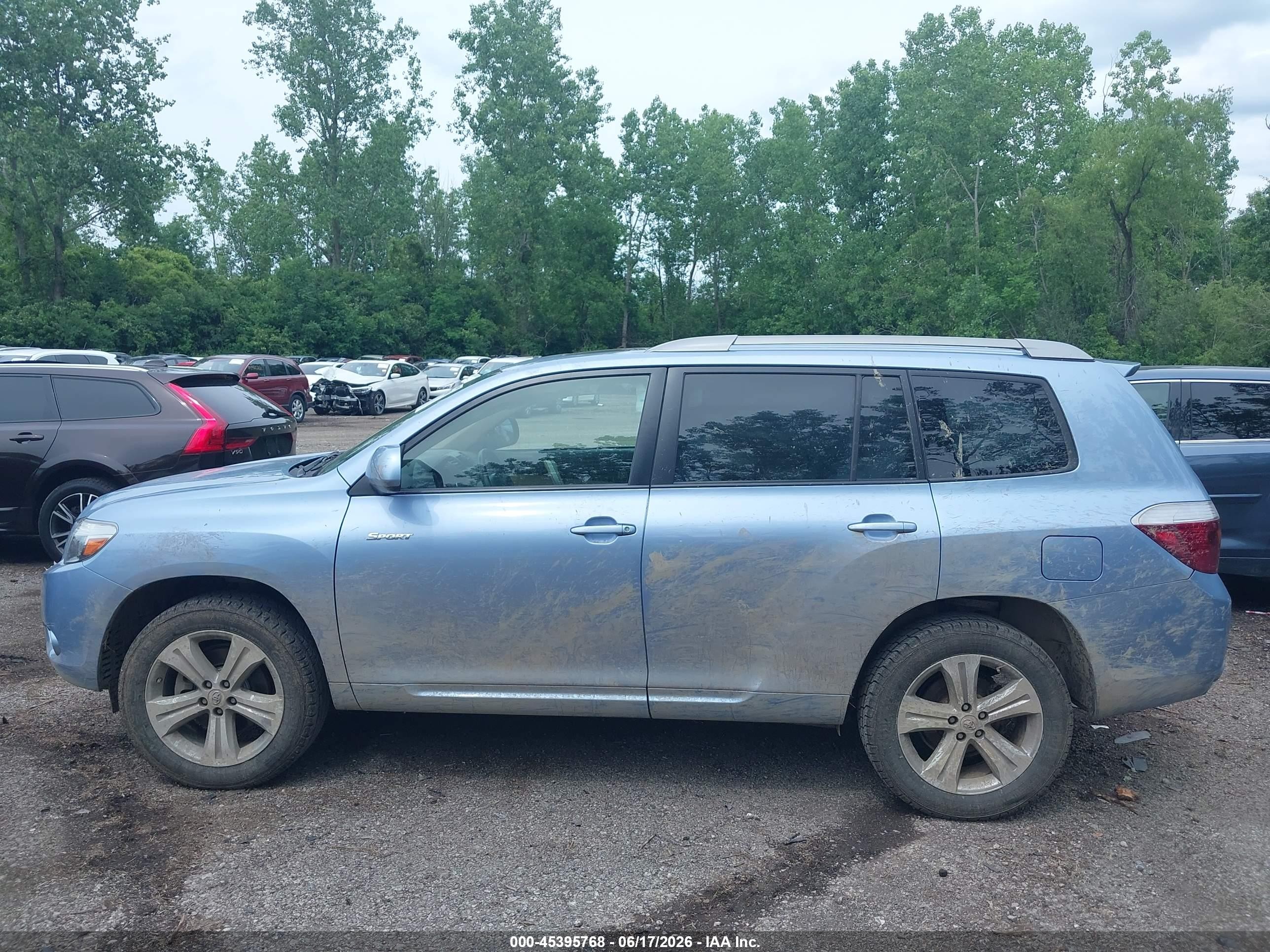 2008 Toyota Highlander Sport Blue vin: JTEDS43AX82036443