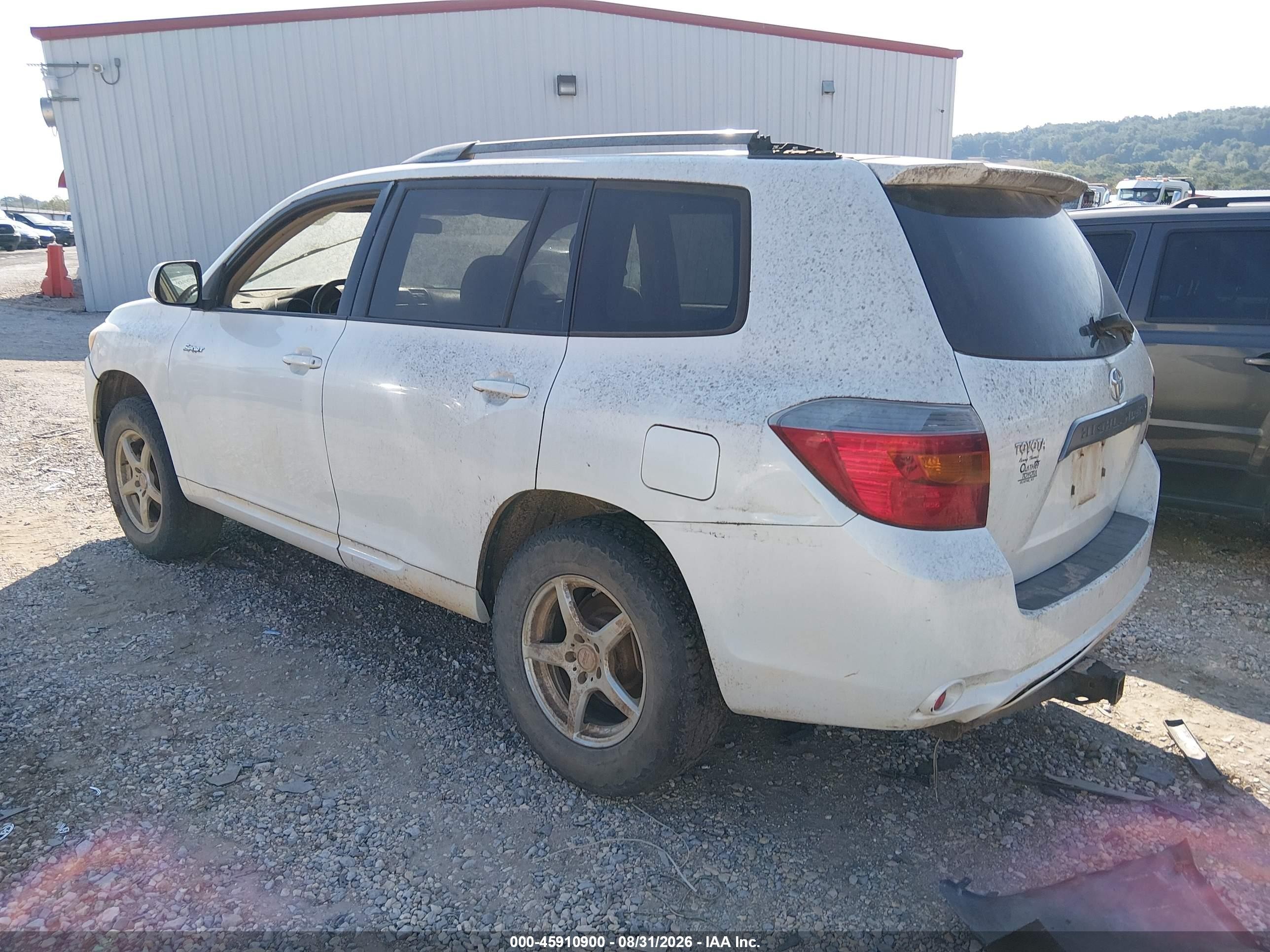 2008 Toyota Highlander Sport White vin: JTEDS43AX82039486