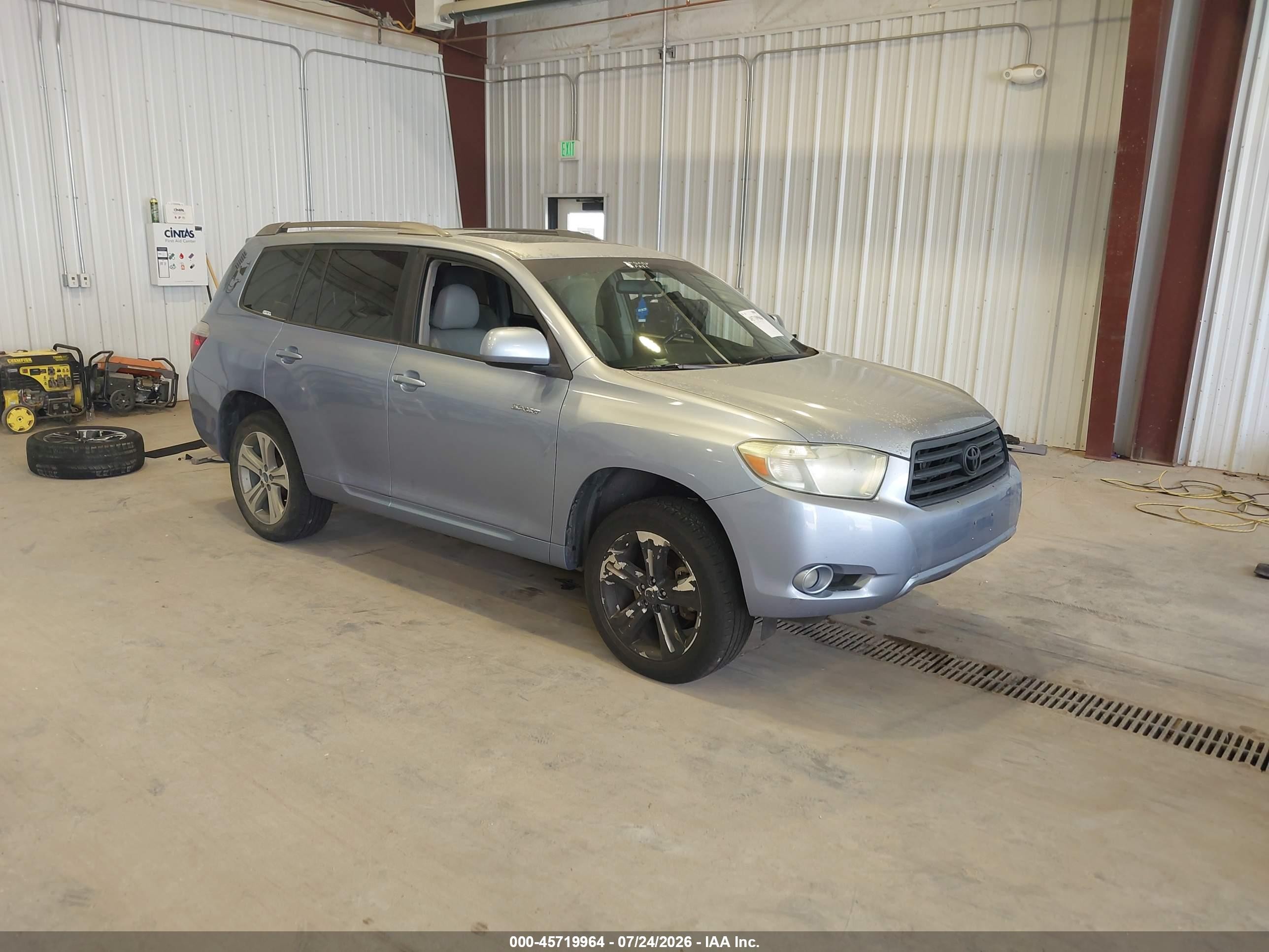 2008 Toyota Highlander Sport Light Blue vin: JTEDS43AX82051430
