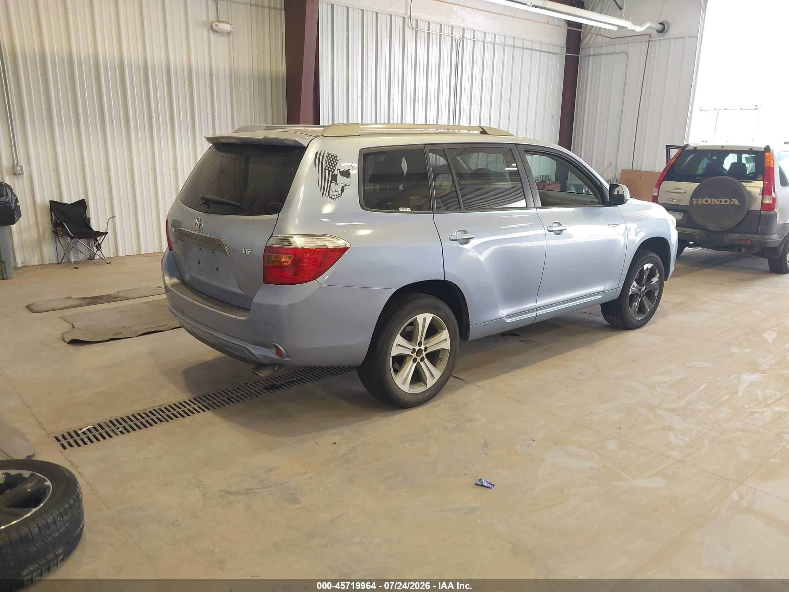 2008 Toyota Highlander Sport Light Blue vin: JTEDS43AX82051430
