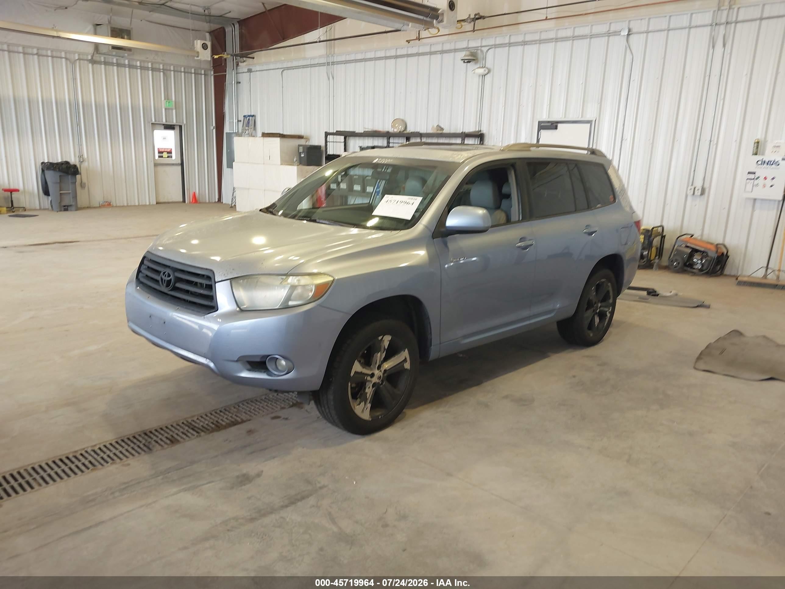 2008 Toyota Highlander Sport Light Blue vin: JTEDS43AX82051430