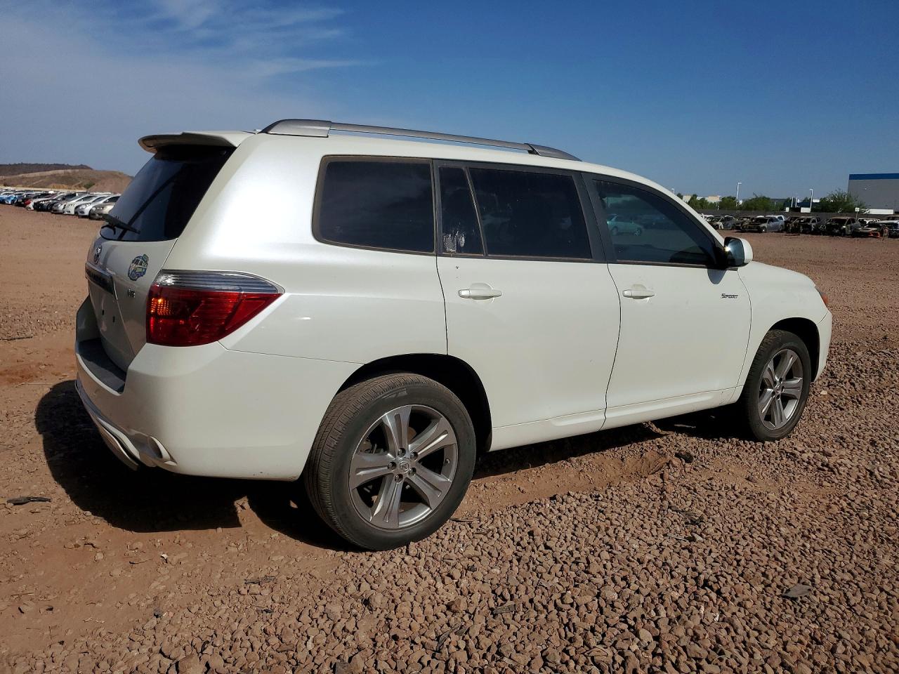 2009 Toyota Highlander Sport White vin: JTEDS43AX92088463