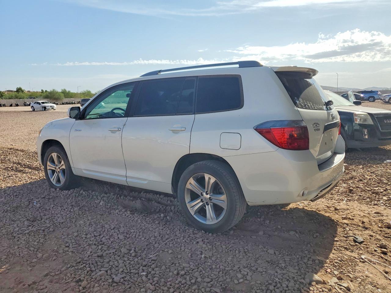 2009 Toyota Highlander Sport White vin: JTEDS43AX92088463