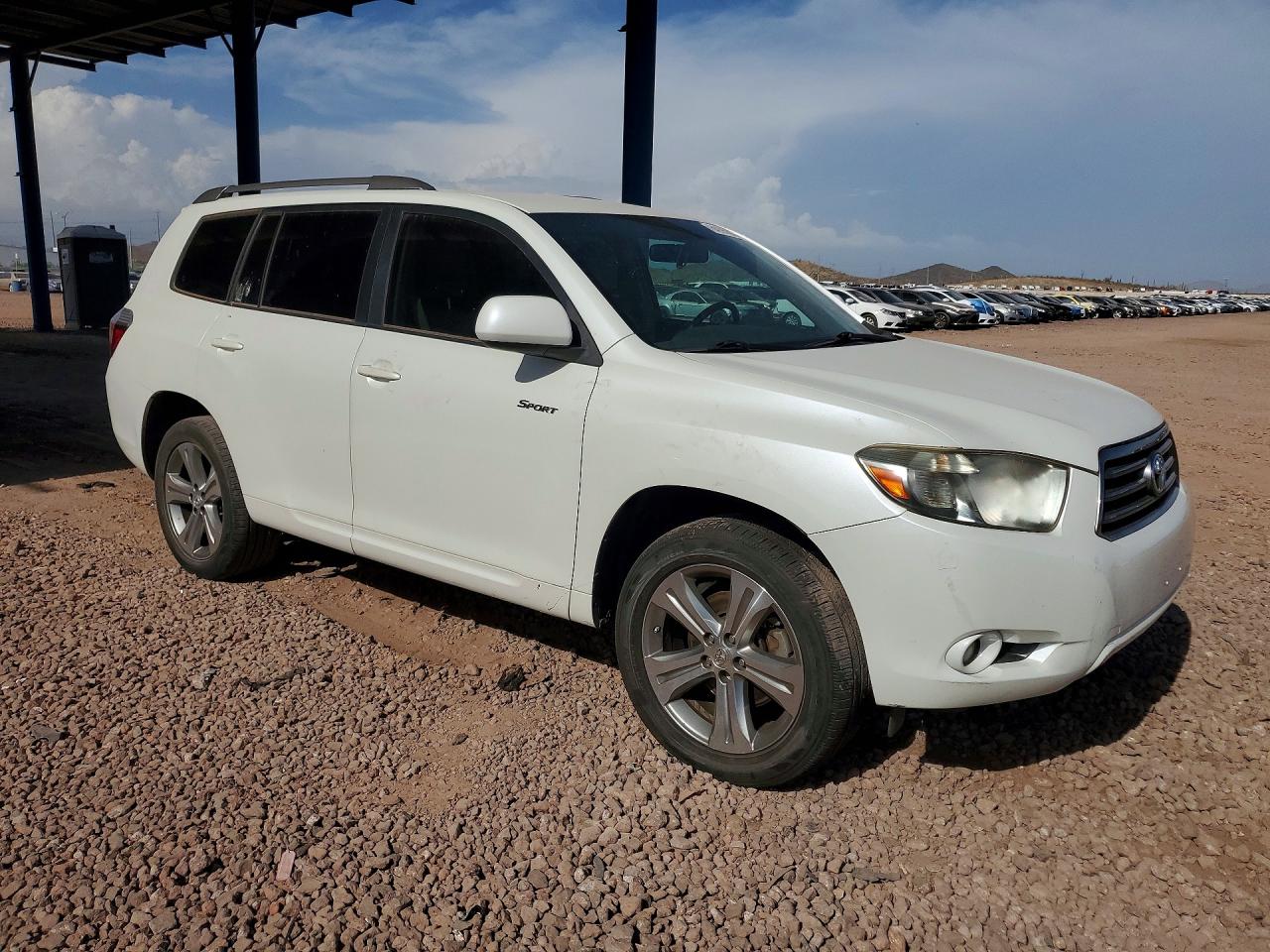 2009 Toyota Highlander Sport White vin: JTEDS43AX92088463