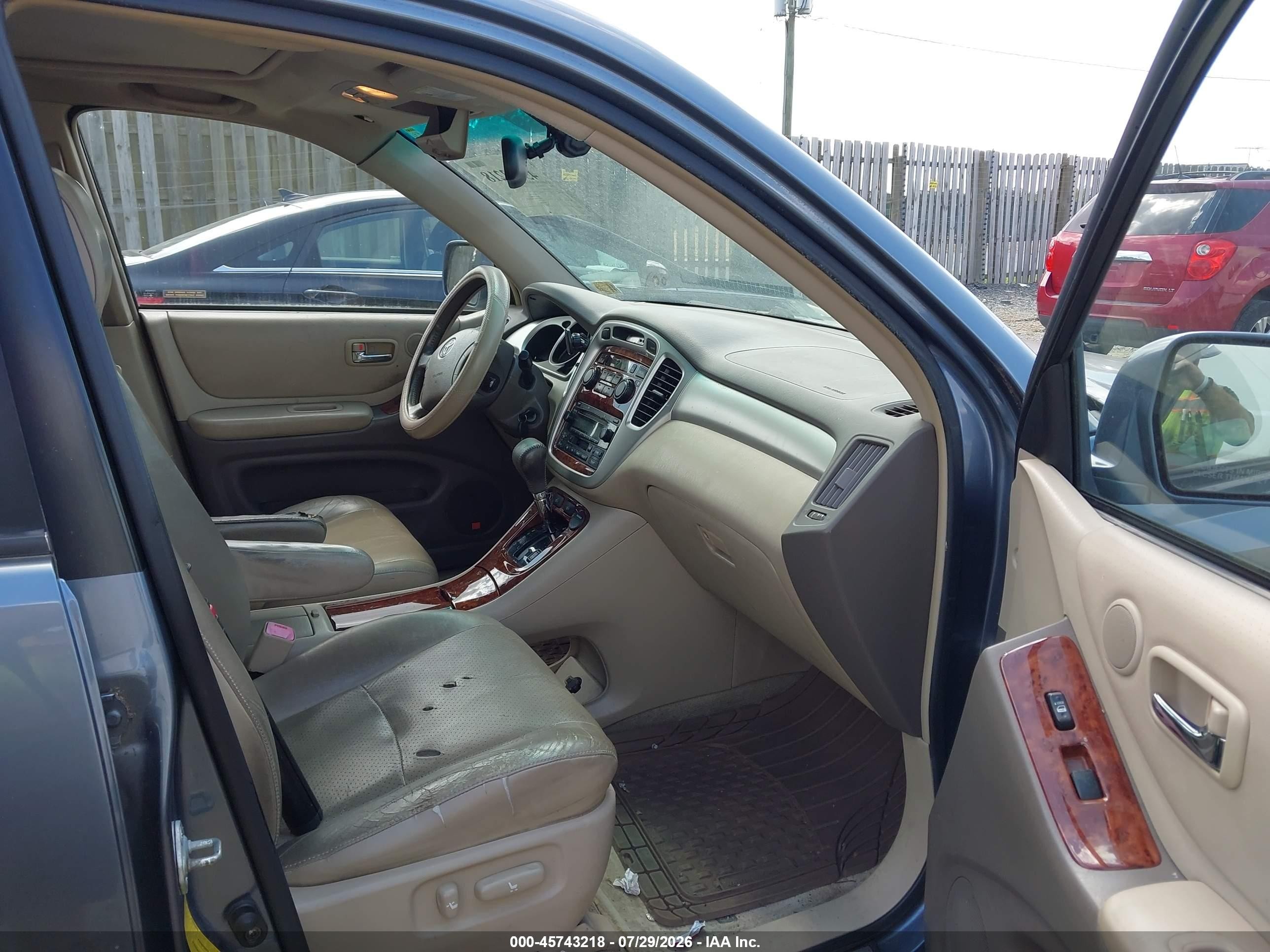 2006 Toyota Highlander Blue vin: JTEDT21A260093933