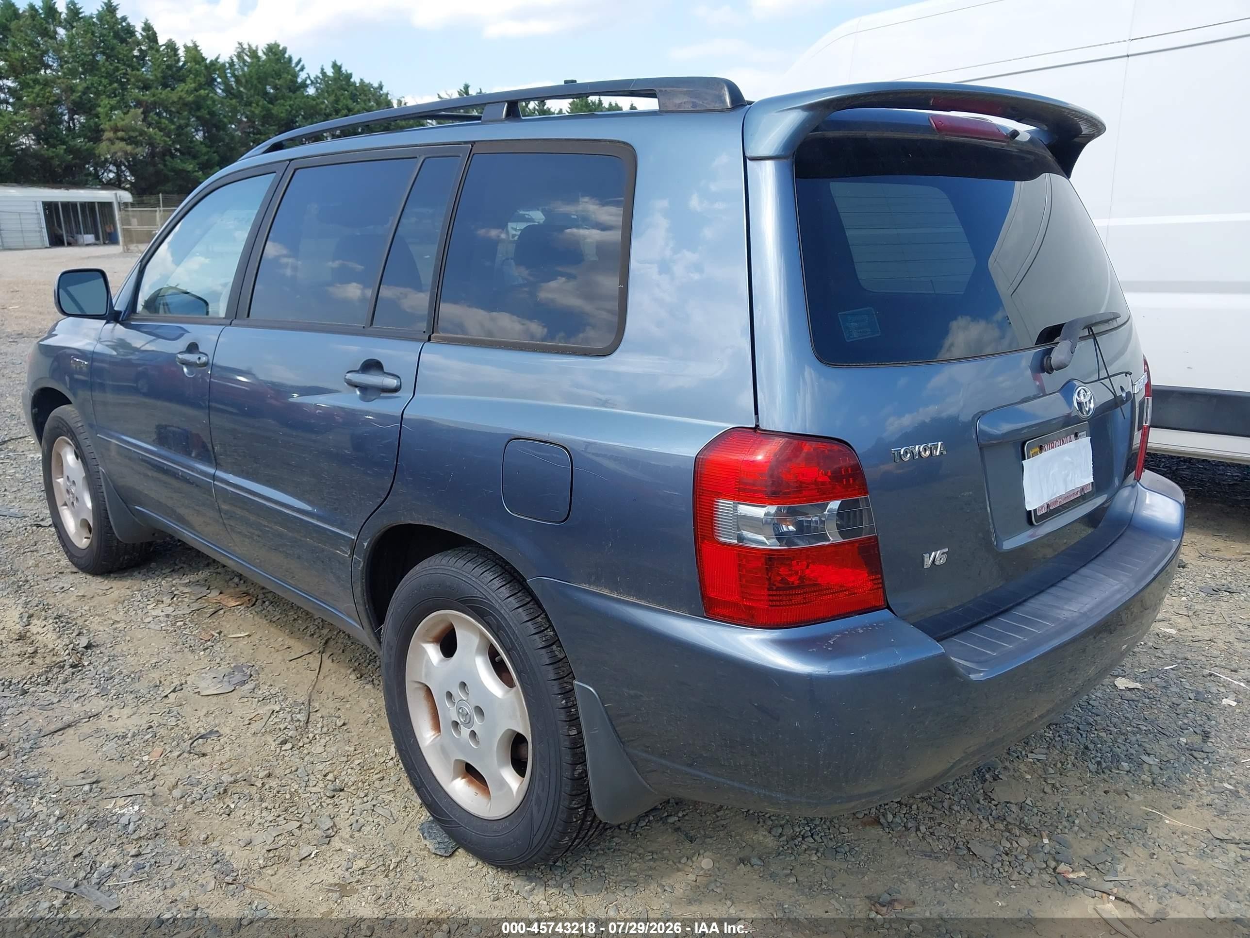 2006 Toyota Highlander Blue vin: JTEDT21A260093933