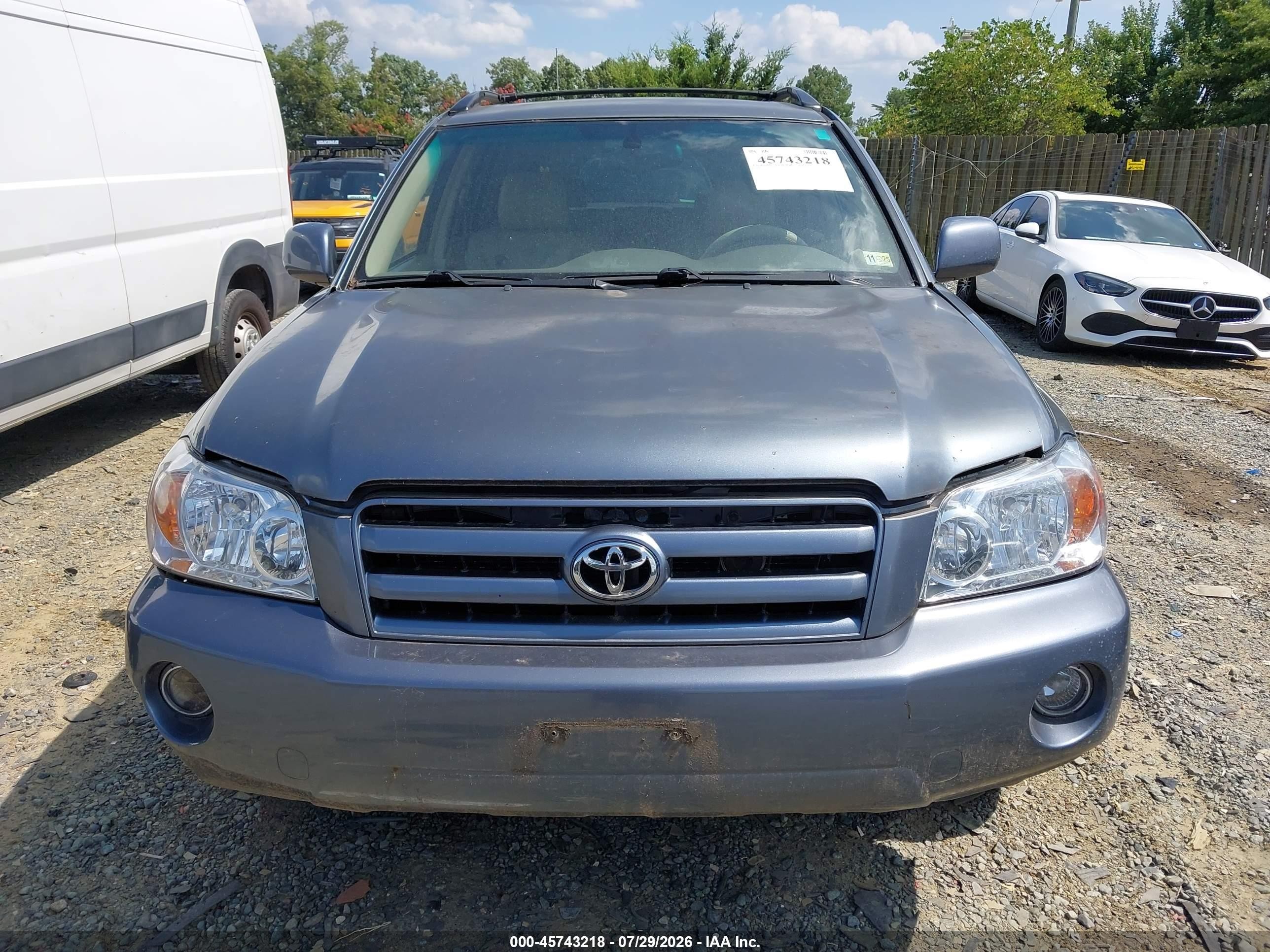 2006 Toyota Highlander Blue vin: JTEDT21A260093933