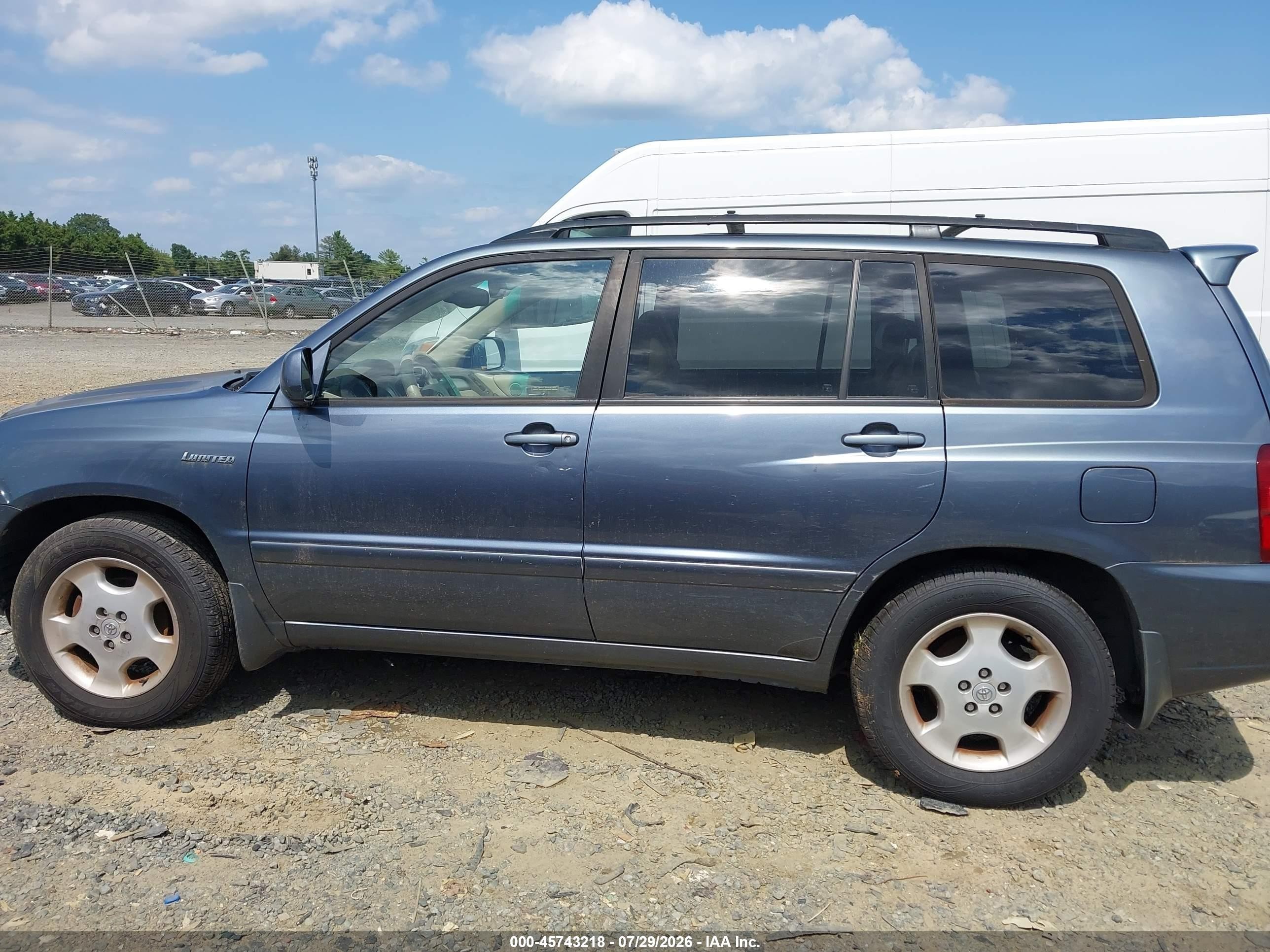 2006 Toyota Highlander Blue vin: JTEDT21A260093933
