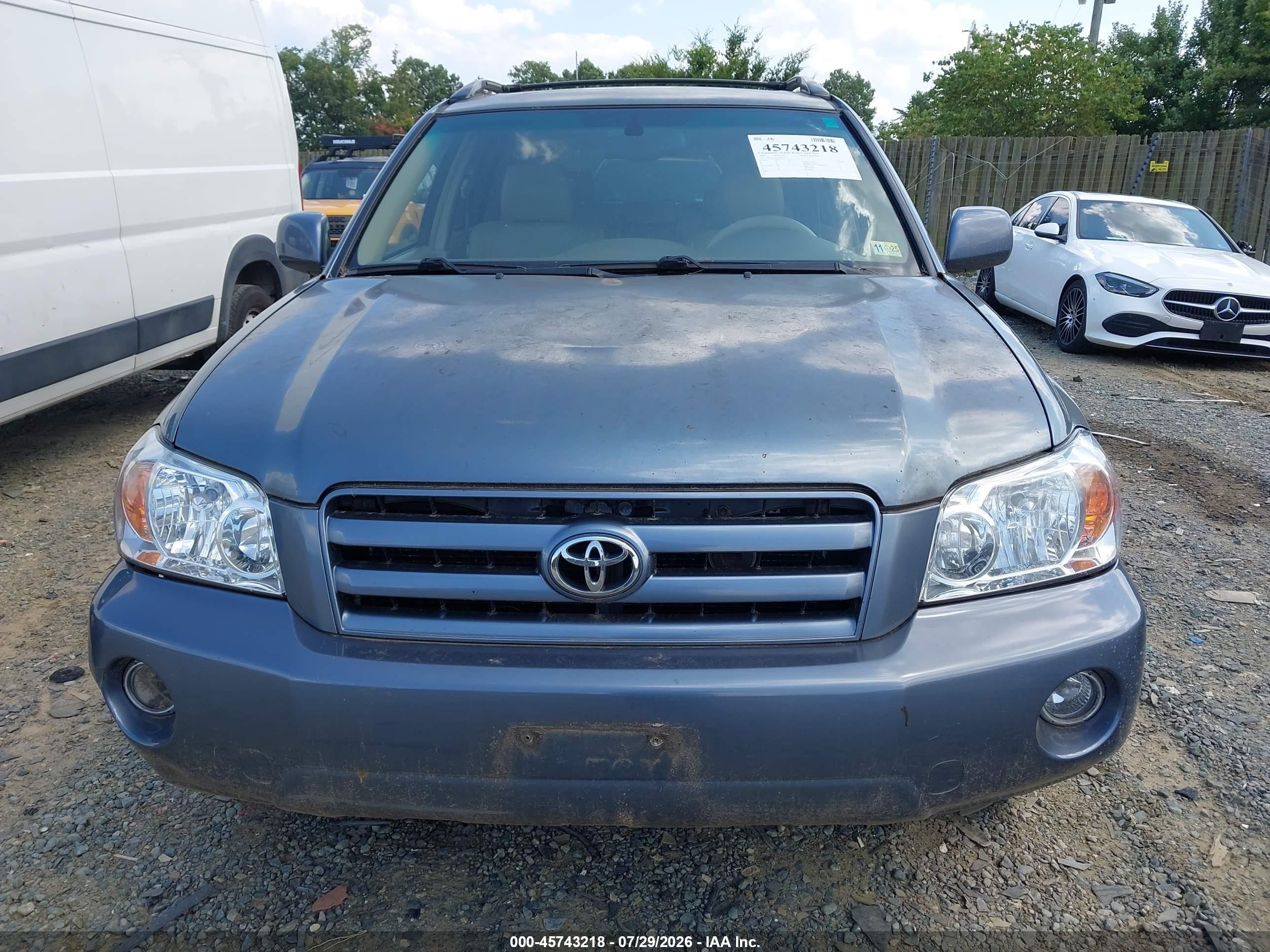 2006 Toyota Highlander Blue vin: JTEDT21A260093933
