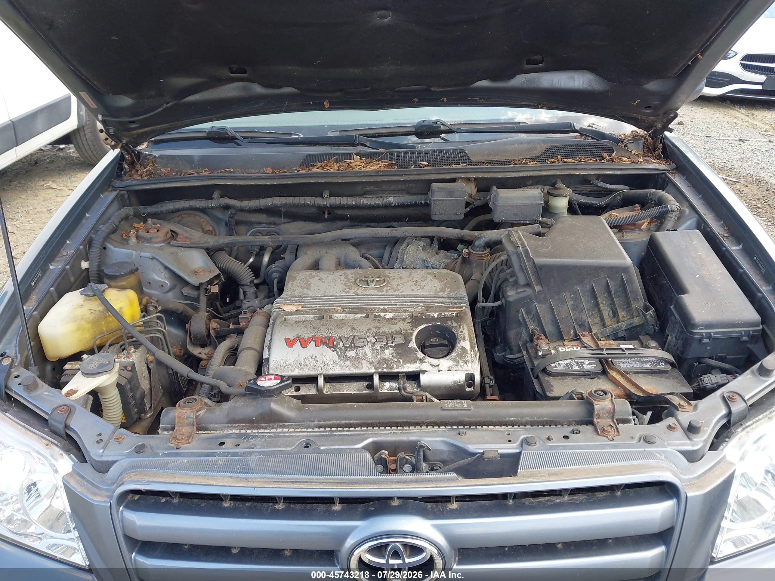 2006 Toyota Highlander Blue vin: JTEDT21A260093933