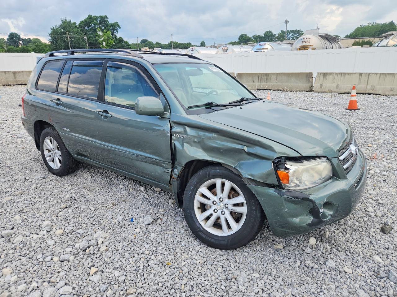 2007 Toyota Highlander Hybrid Зеленый vin: JTEDW21A070021293