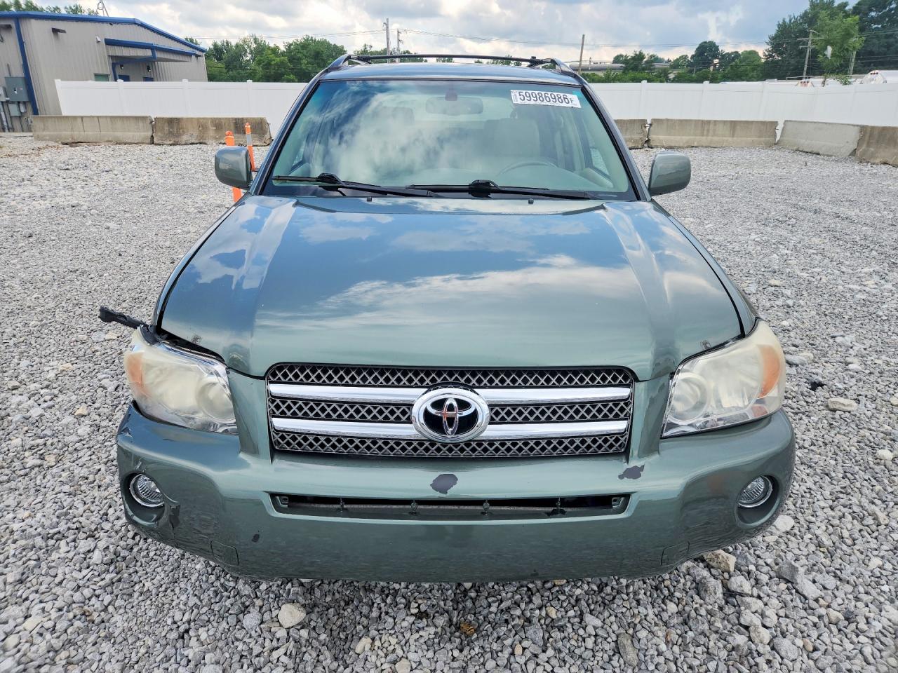 2007 Toyota Highlander Hybrid Зеленый vin: JTEDW21A070021293