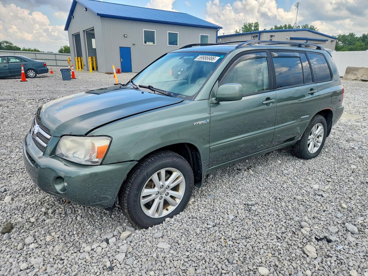 2007 Toyota Highlander Hybrid Green vin: JTEDW21A070021293