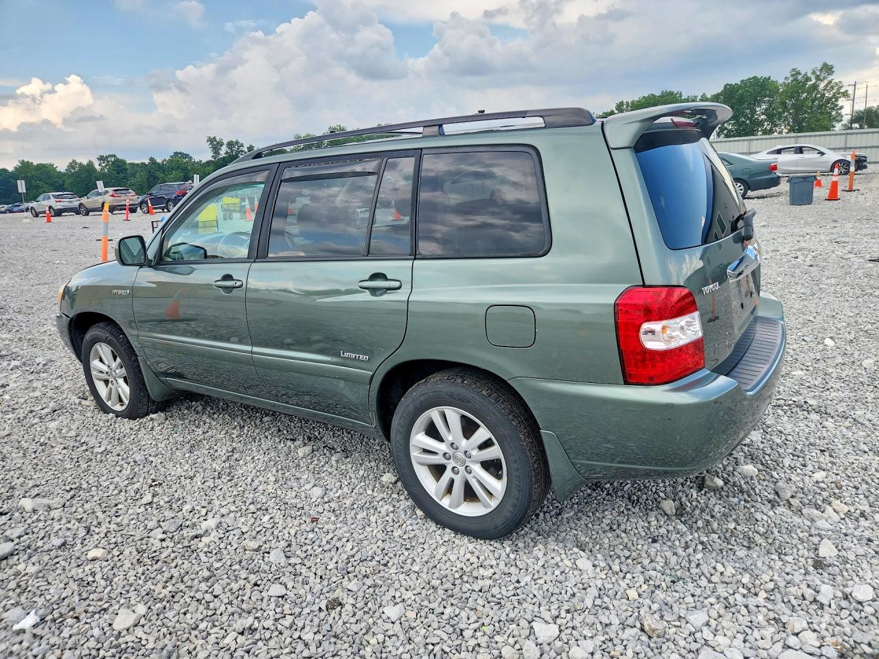 2007 Toyota Highlander Hybrid Зеленый vin: JTEDW21A070021293
