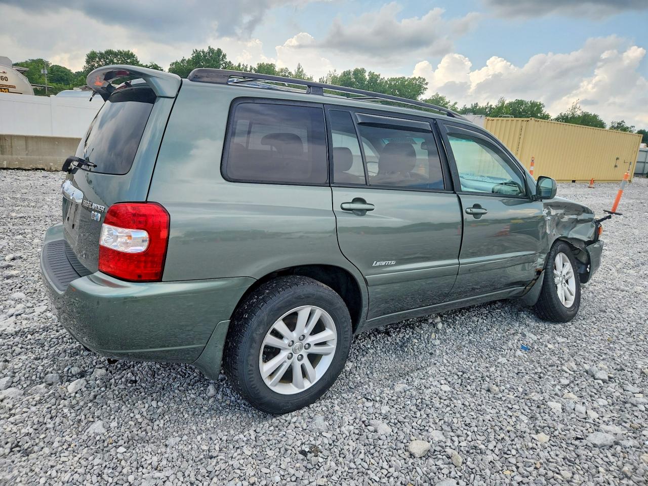 2007 Toyota Highlander Hybrid Зеленый vin: JTEDW21A070021293