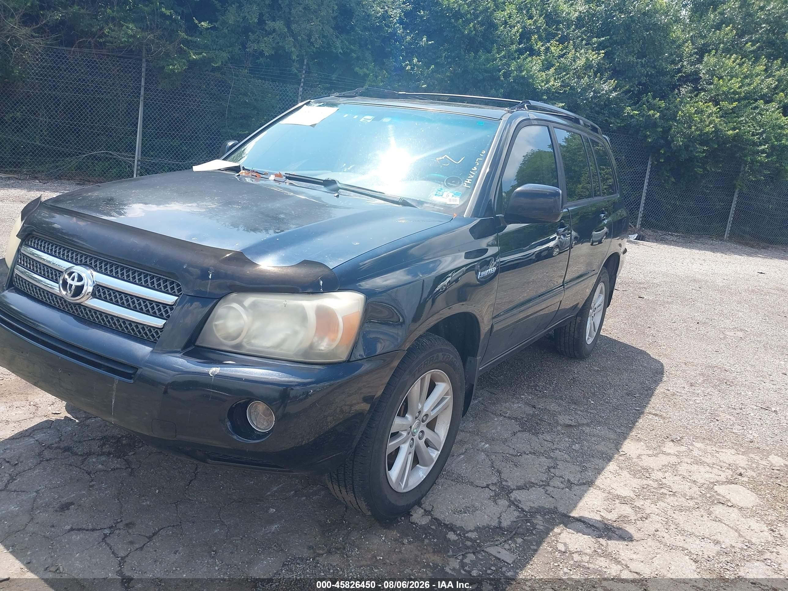 2006 Toyota Highlander Hybrid Limited V6 Черный vin: JTEDW21A160004677