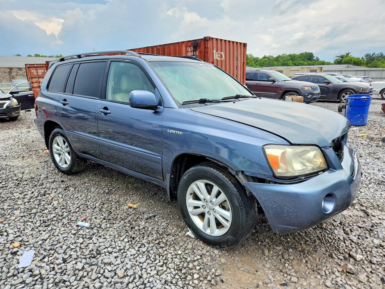 2006 Toyota Highlander Hybrid Blue vin: JTEDW21A260004400