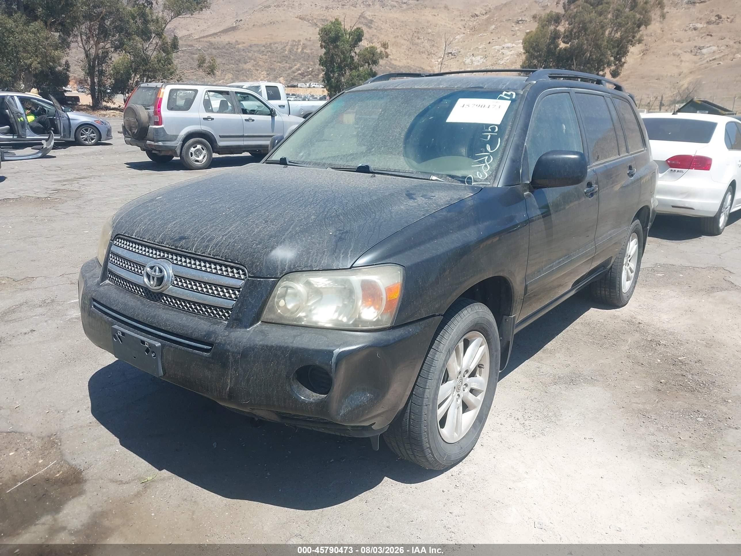 2006 Toyota Highlander Hybrid V6 Black vin: JTEDW21A260008334