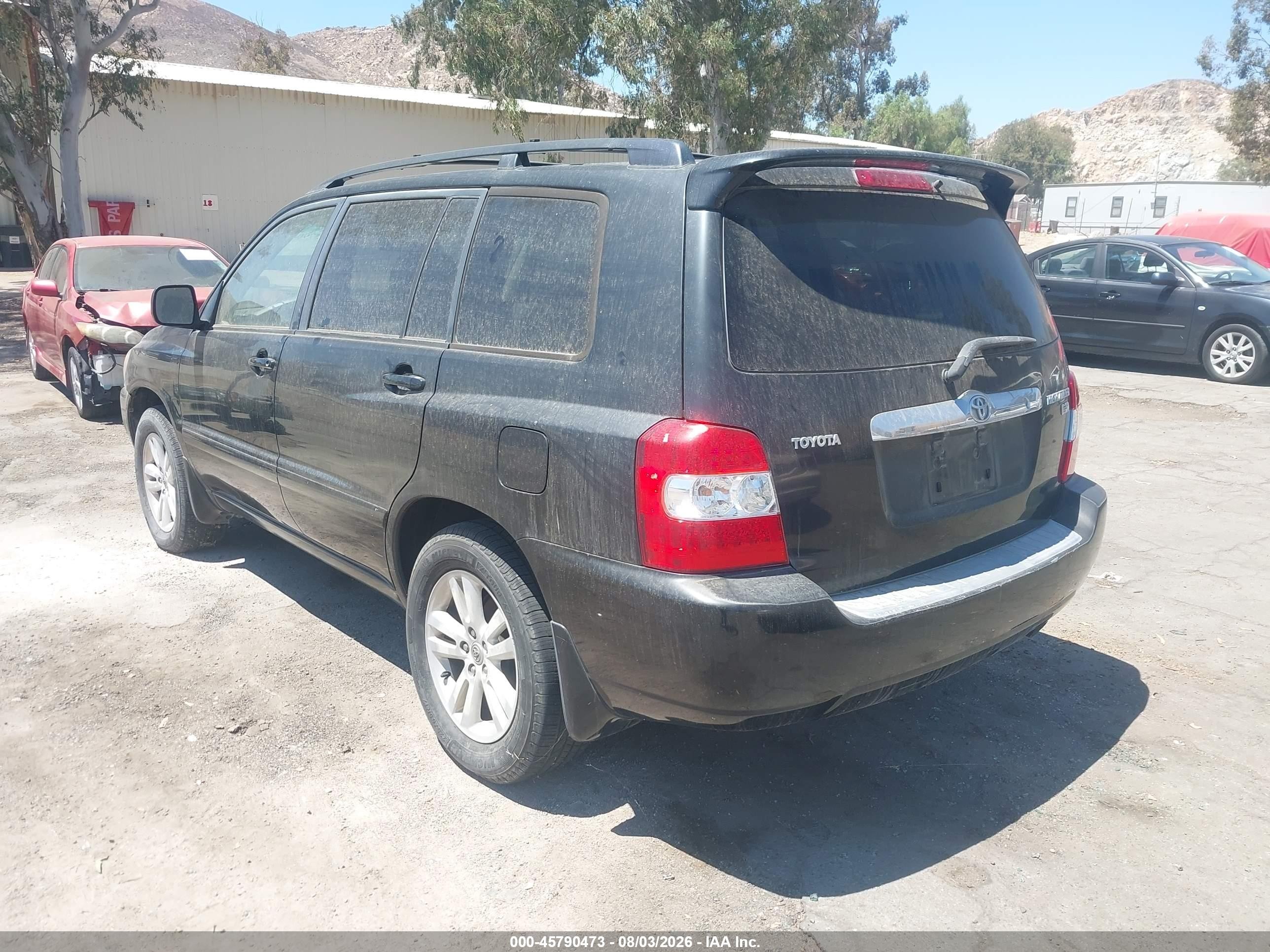 2006 Toyota Highlander Hybrid V6 Black vin: JTEDW21A260008334