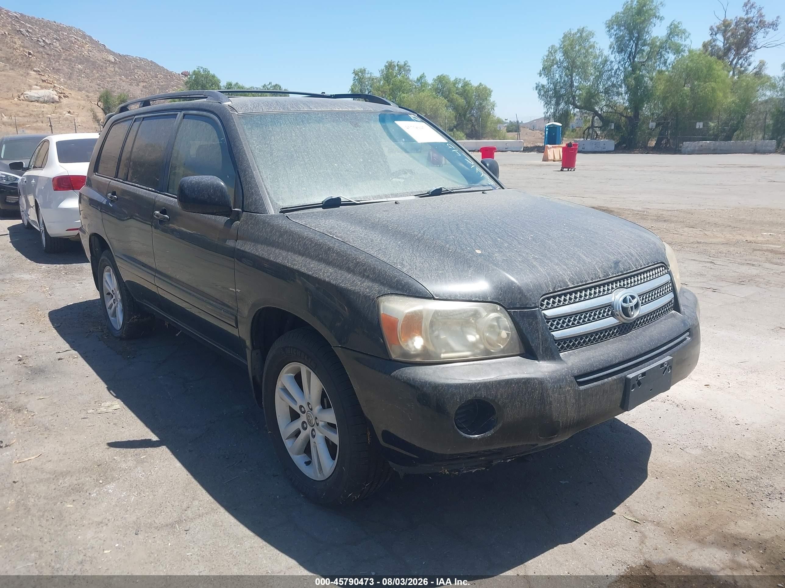 2006 Toyota Highlander Hybrid V6 Black vin: JTEDW21A260008334