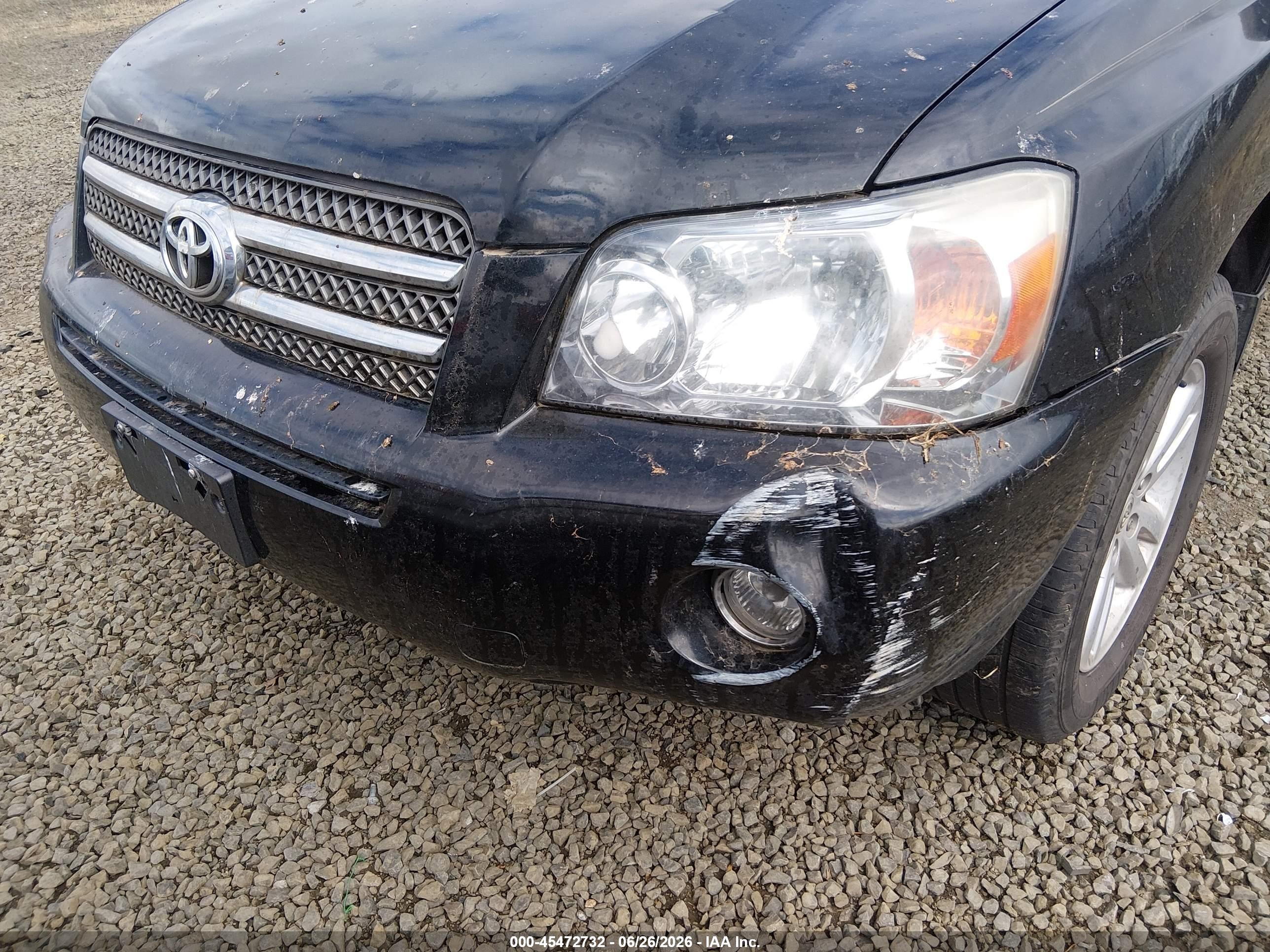2006 Toyota Highlander Hybrid Limited V6 Black vin: JTEDW21A260012044