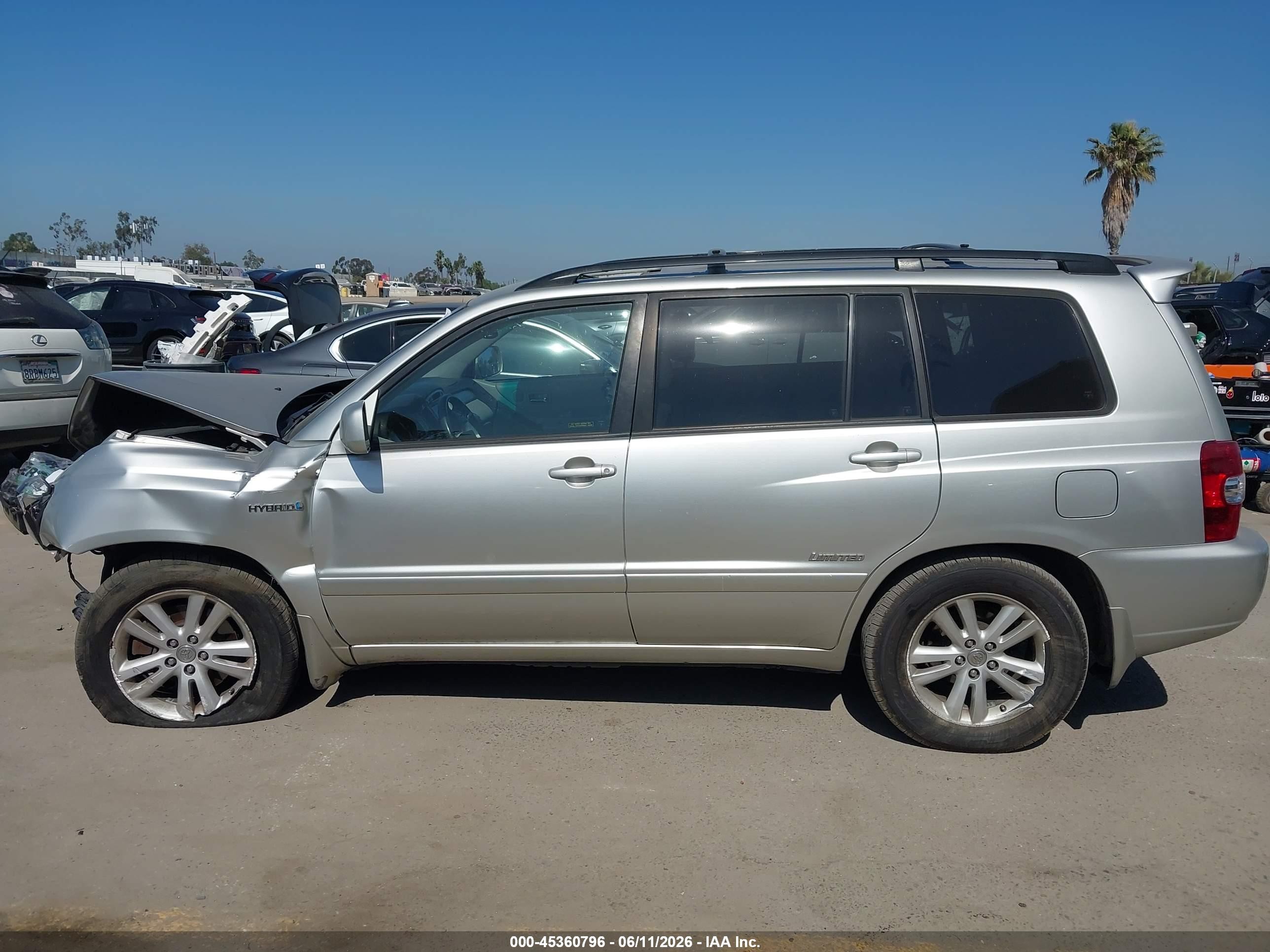 2006 Toyota Highlander Hybrid Limited V6 Silver vin: JTEDW21A260012223