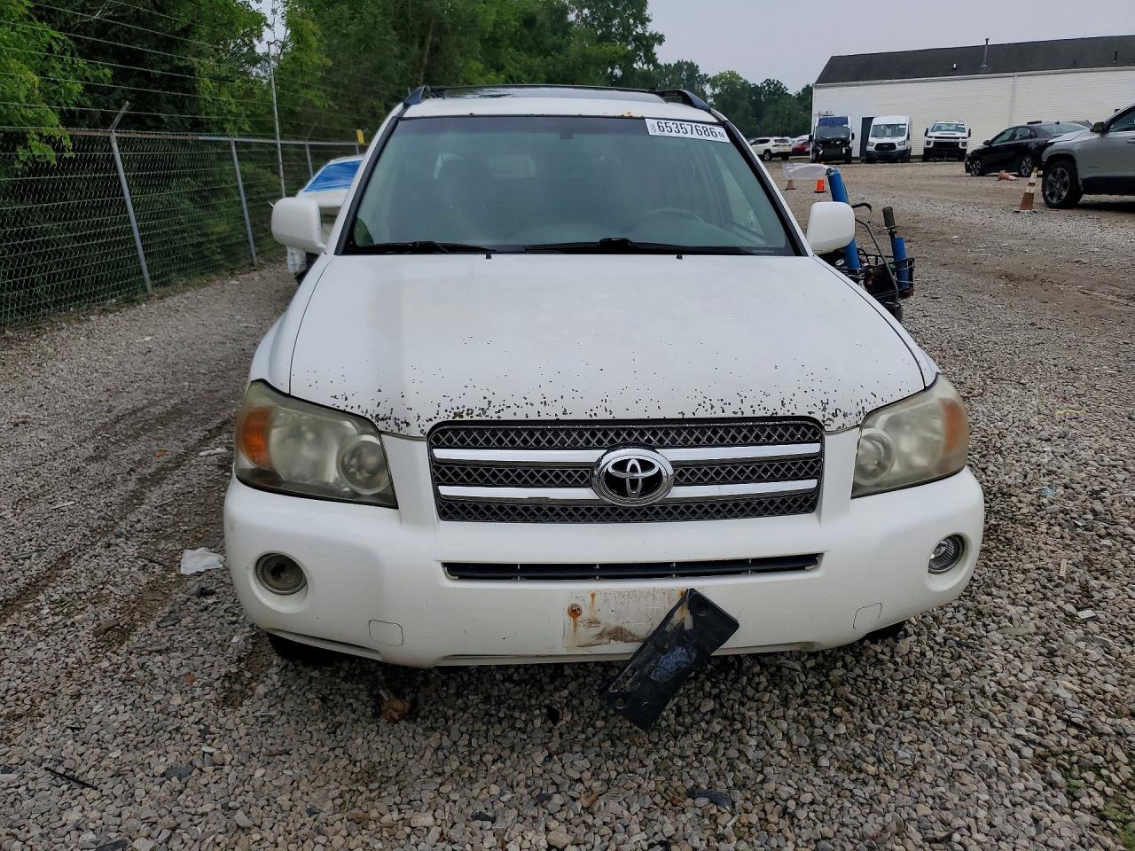 2006 Toyota Highlander Hybrid Белый vin: JTEDW21A360003000