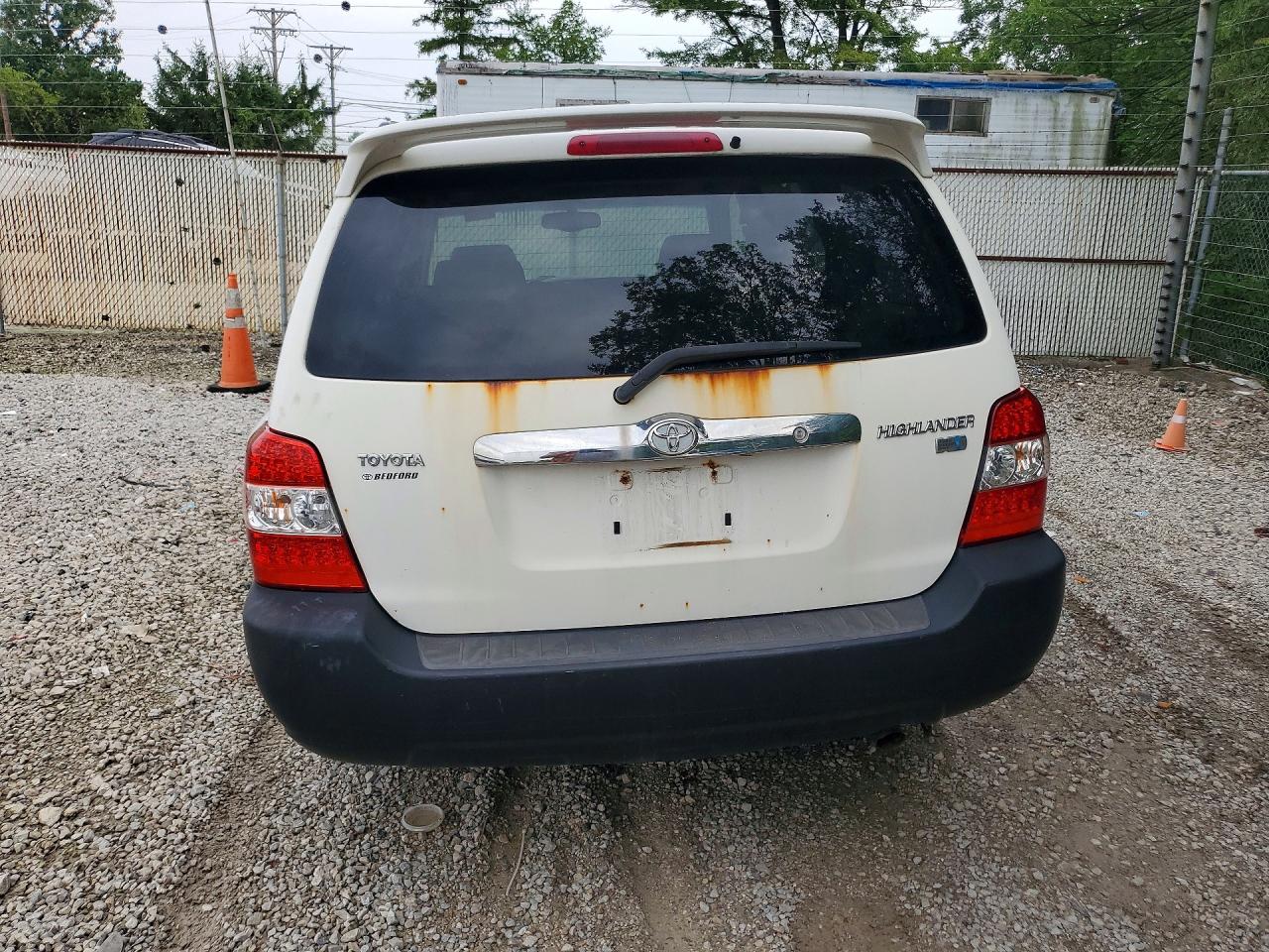 2006 Toyota Highlander Hybrid Белый vin: JTEDW21A360003000