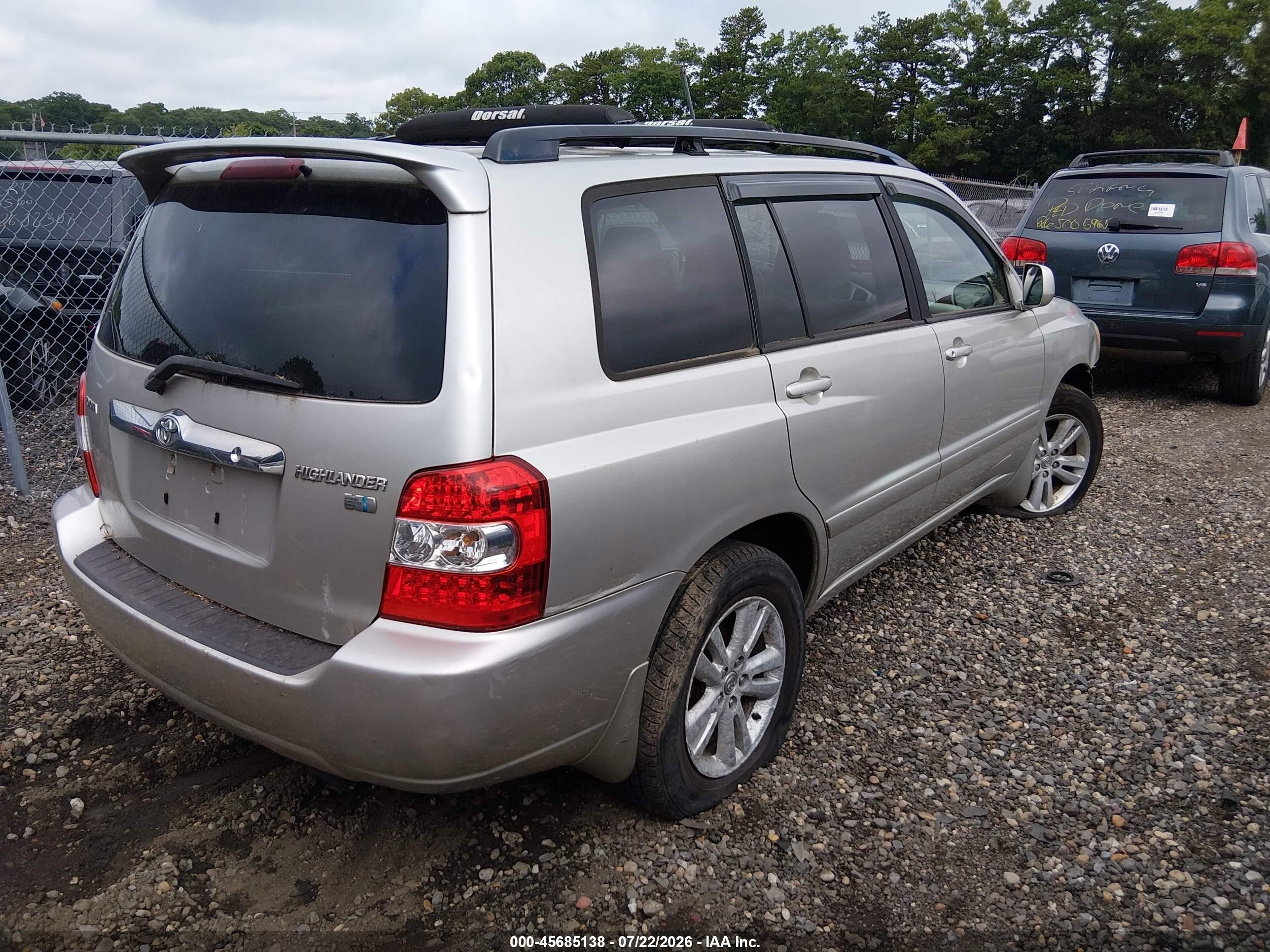 2006 Toyota Highlander Hybrid V6 Gray vin: JTEDW21A360004440