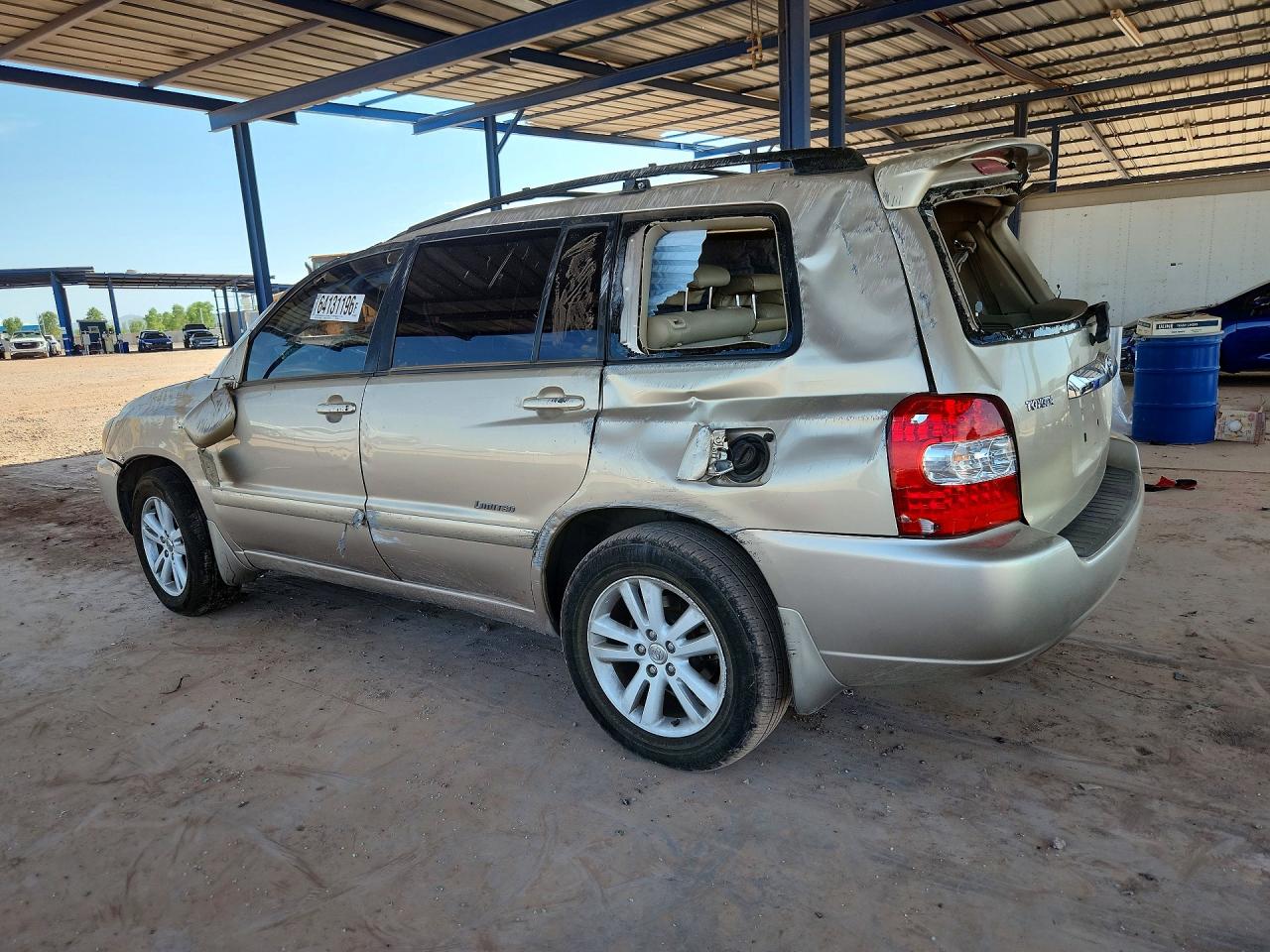 2007 Toyota Highlander Hybrid Бежевый vin: JTEDW21A370020901