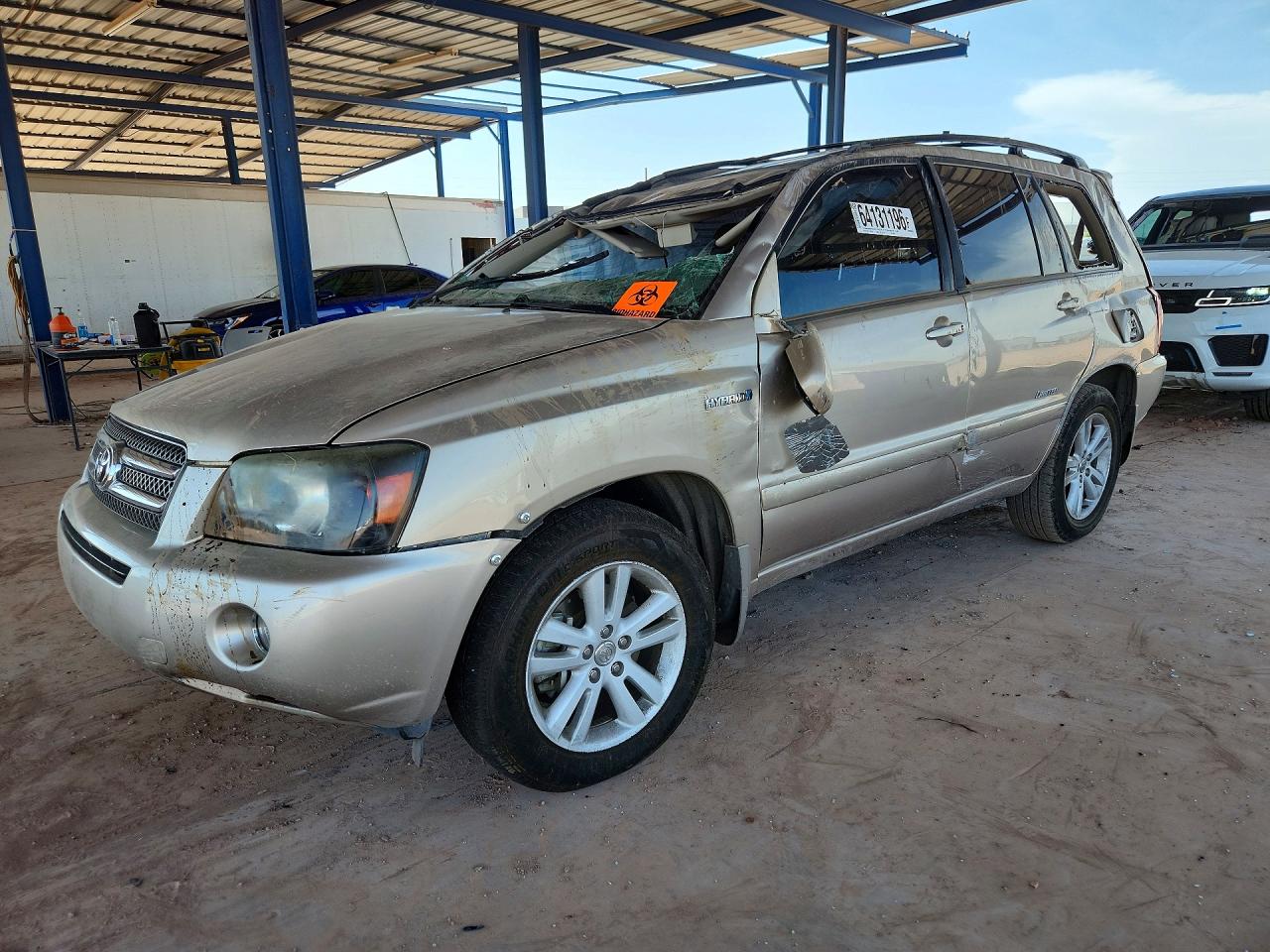 2007 Toyota Highlander Hybrid Бежевый vin: JTEDW21A370020901