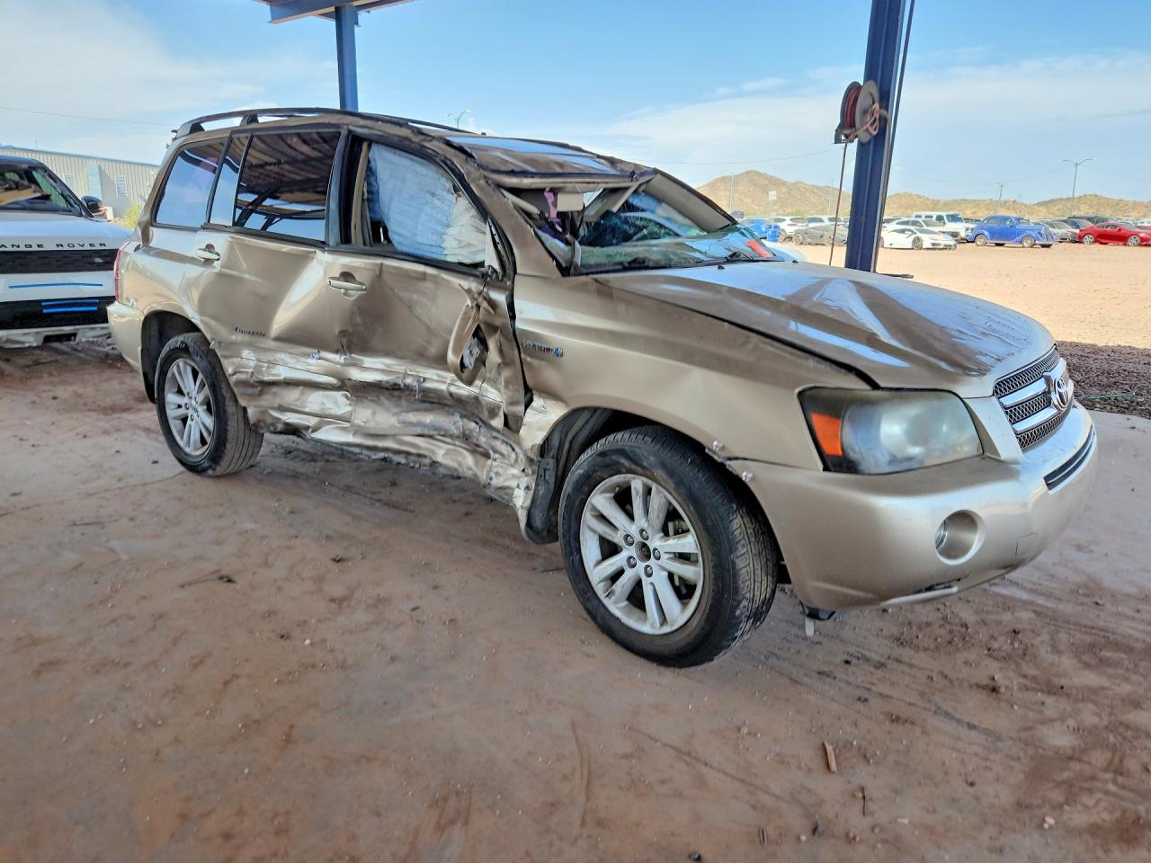 2007 Toyota Highlander Hybrid Бежевый vin: JTEDW21A370020901