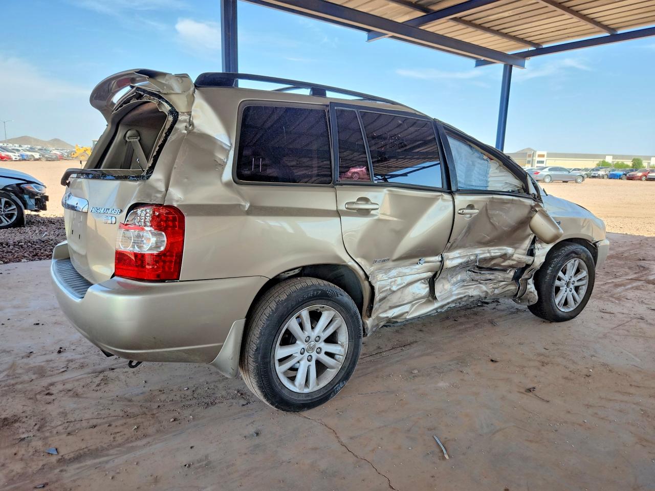 2007 Toyota Highlander Hybrid Бежевый vin: JTEDW21A370020901