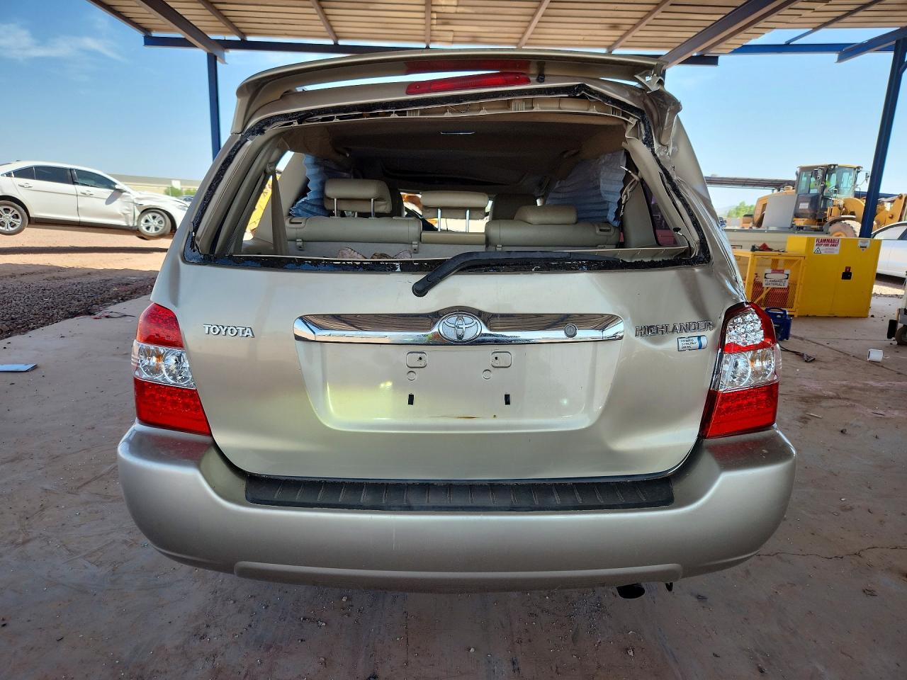 2007 Toyota Highlander Hybrid Бежевый vin: JTEDW21A370020901