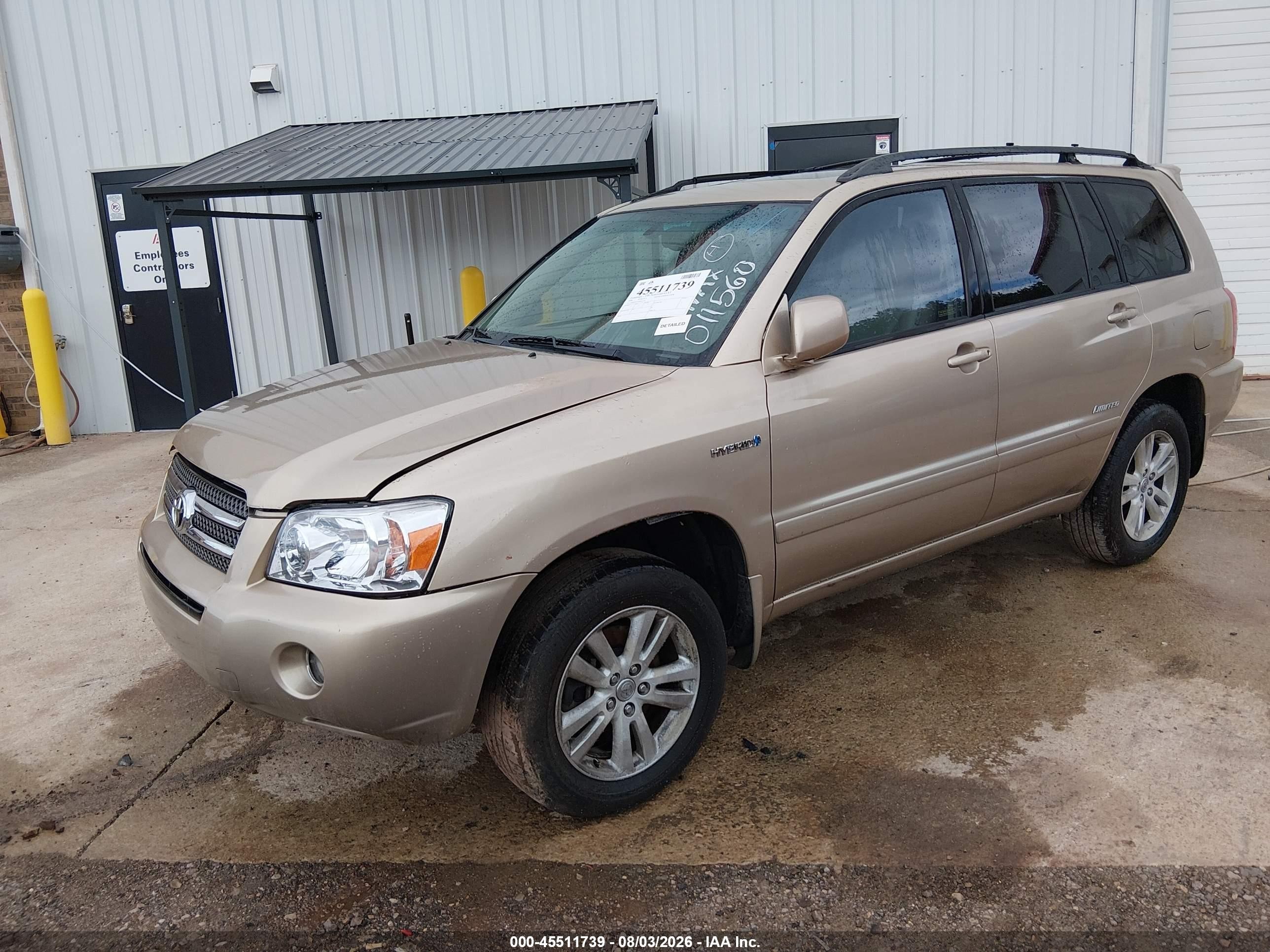 2006 Toyota Highlander Hybrid Limited V6 Beige vin: JTEDW21A460011560